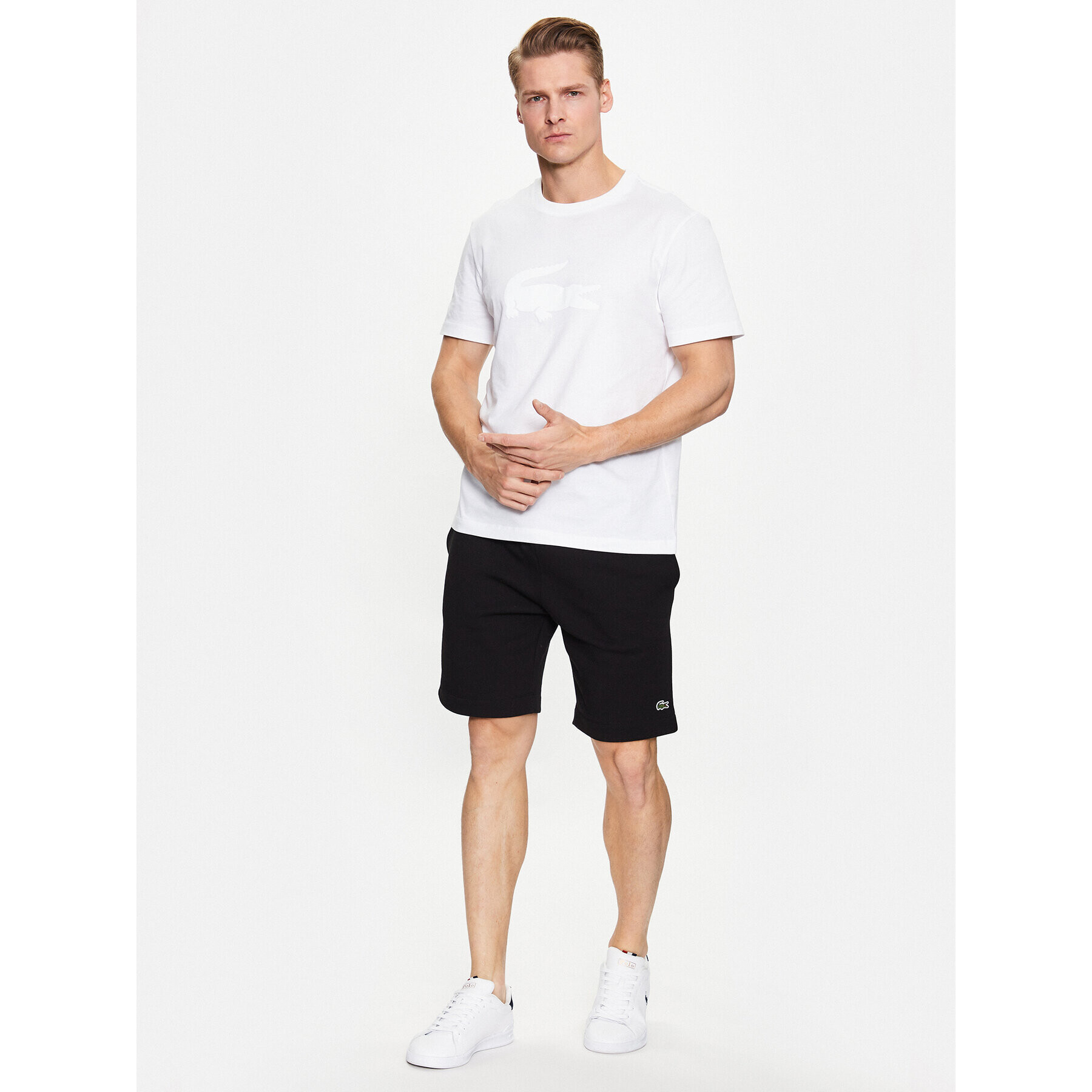 Lacoste Športové kraťasy GH9627 Čierna Regular Fit - Pepit.sk