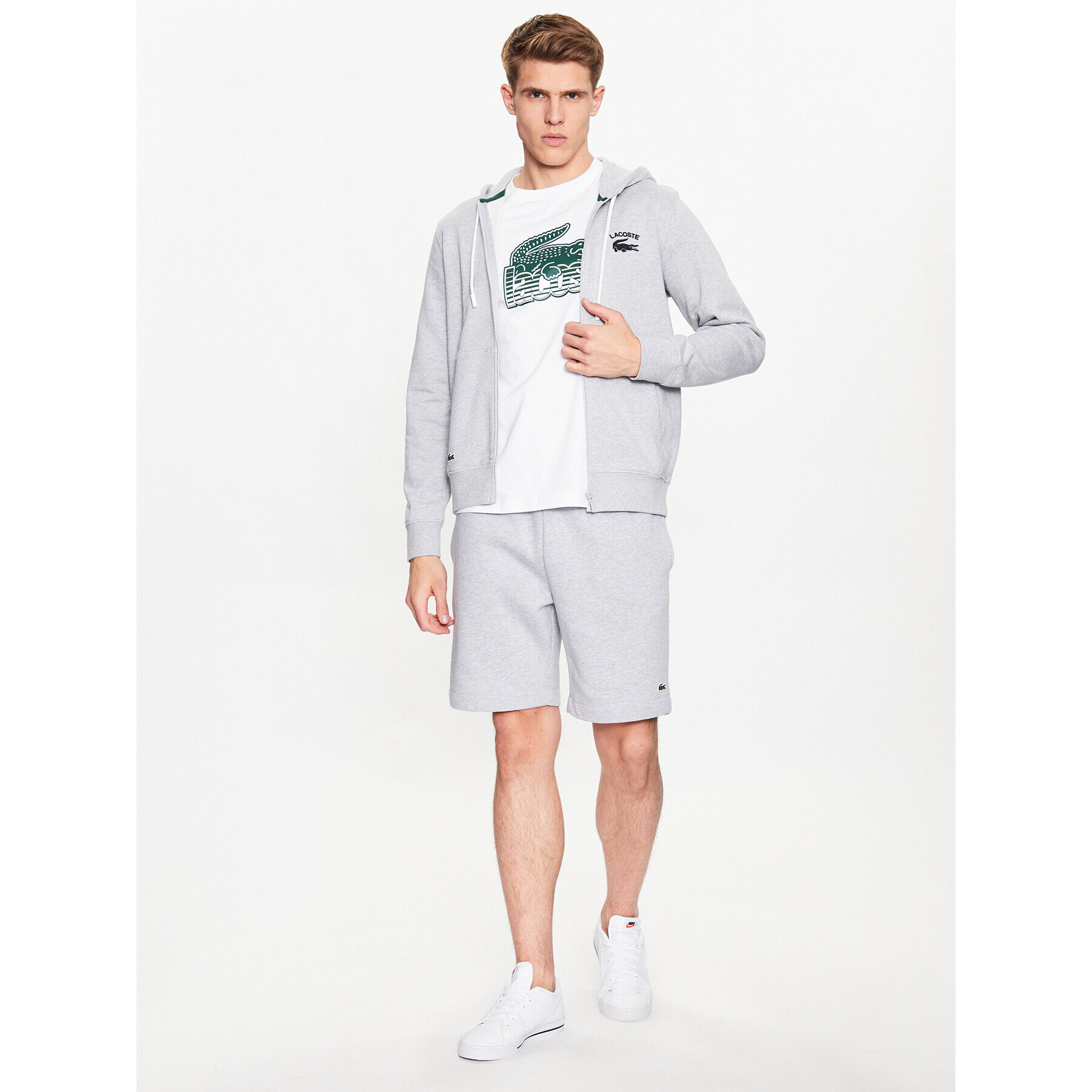 Lacoste Športové kraťasy GH9627 Sivá Regular Fit - Pepit.sk