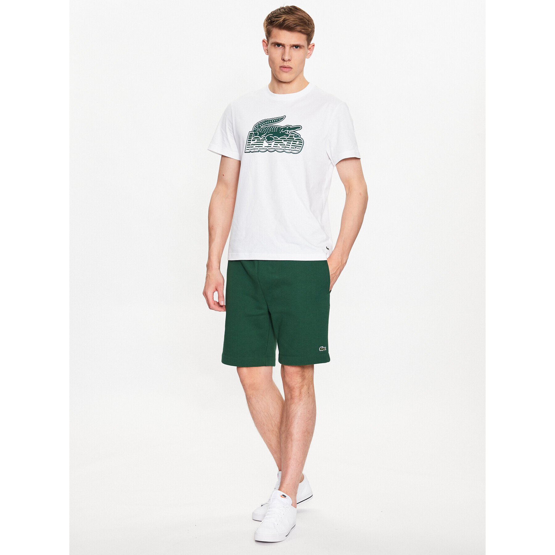 Lacoste Športové kraťasy GH9627 Zelená Regular Fit - Pepit.sk