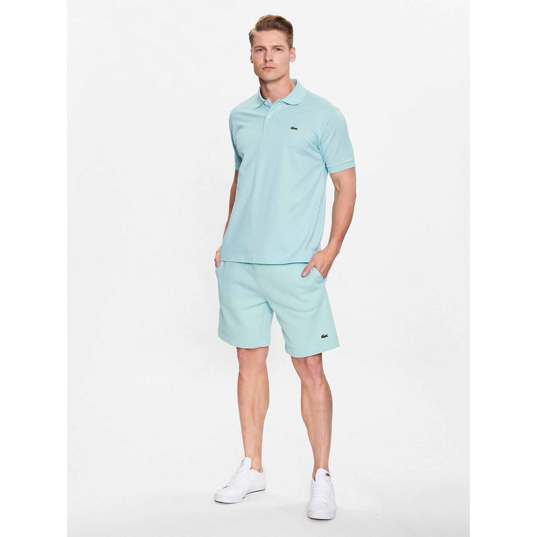 Lacoste Športové kraťasy GH9627 Zelená Regular Fit - Pepit.sk