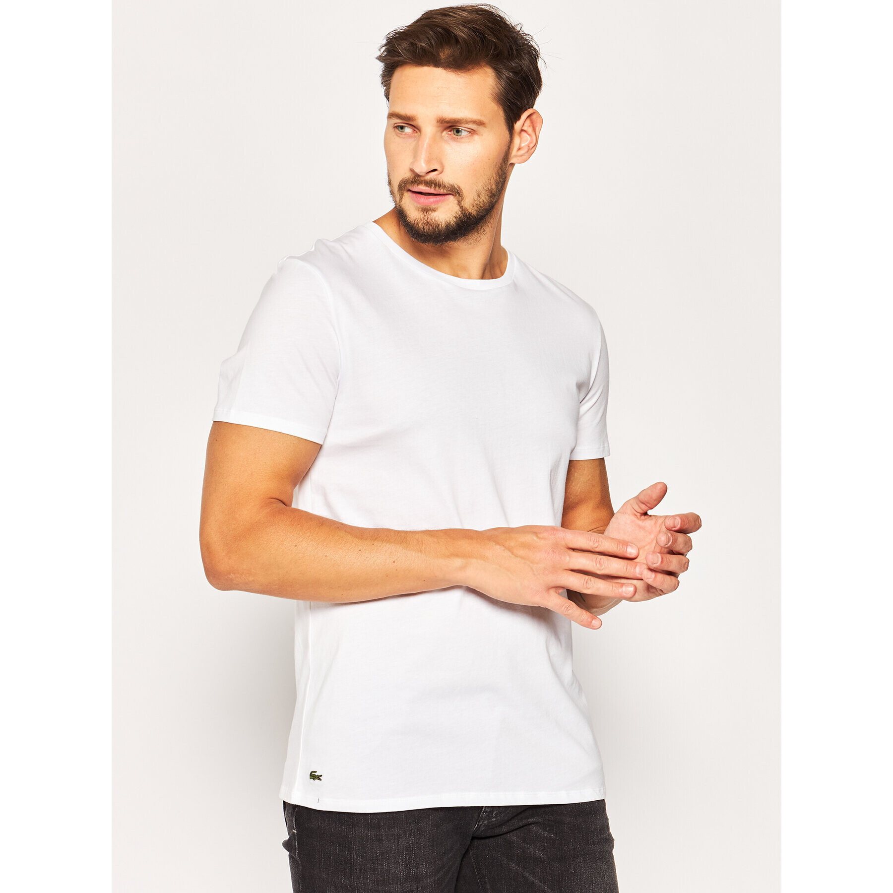 Lacoste Súprava 3 tričiek TH3451 Biela Regular Fit - Pepit.sk