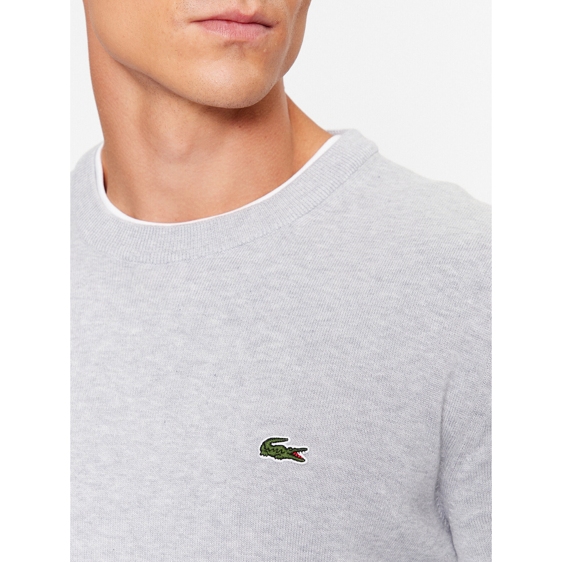 Lacoste Sveter AH1985 Sivá Regular Fit - Pepit.sk