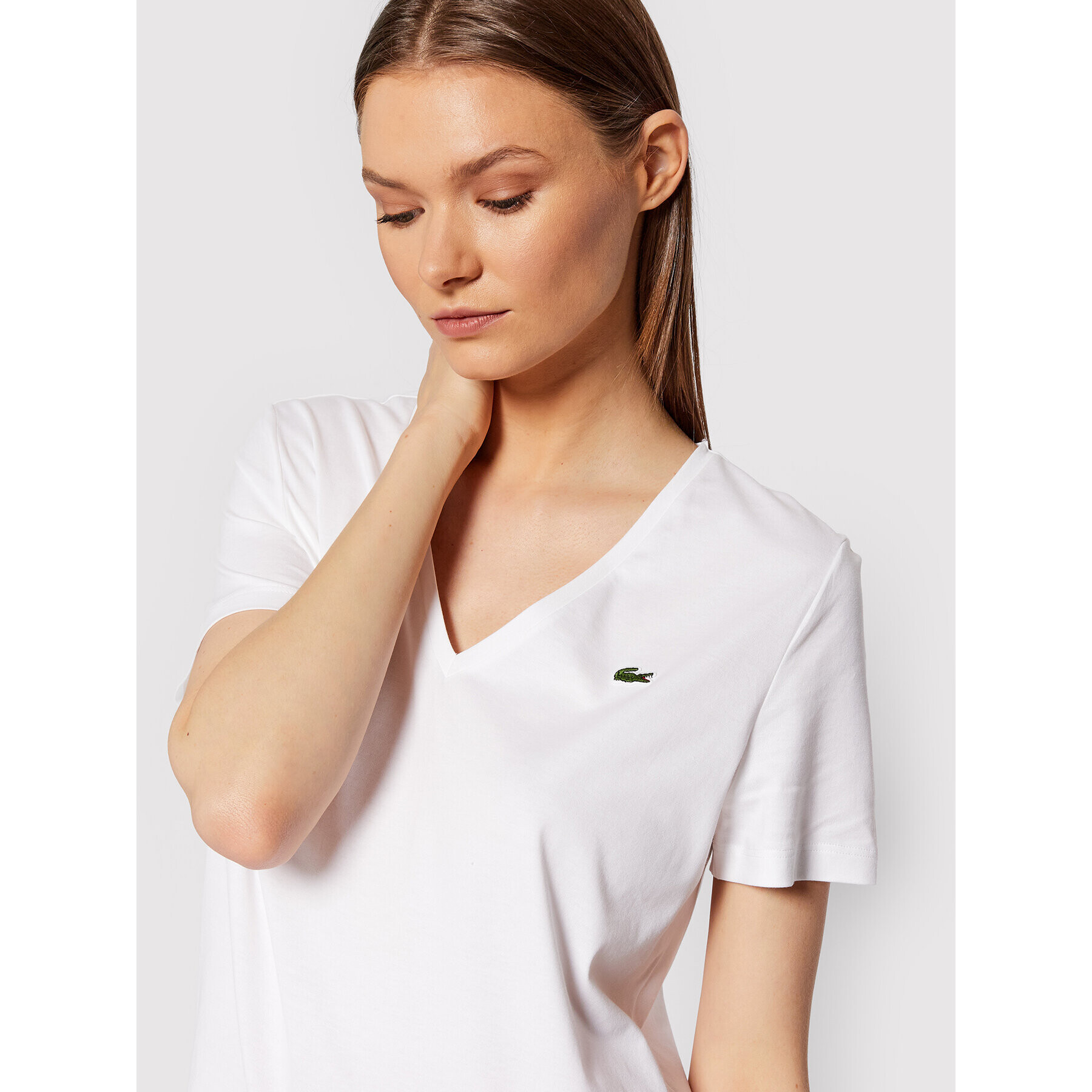 Lacoste Tričko TF8392 Biela Relaxed Fit - Pepit.sk