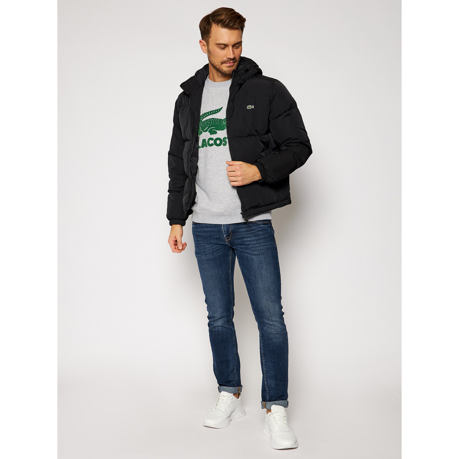 Lacoste Vatovaná bunda BH1966 Čierna Regular Fit - Pepit.sk