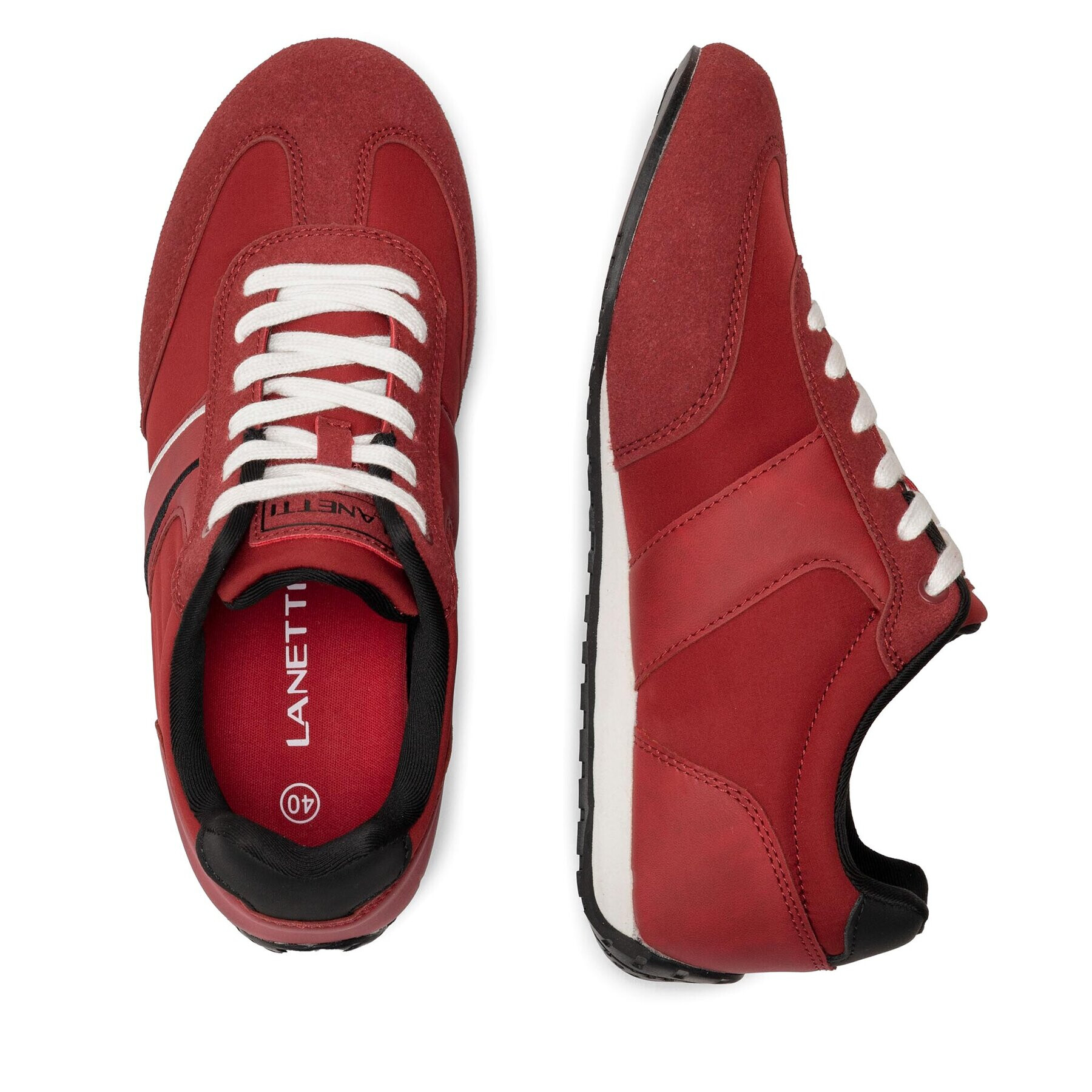 Lanetti Sneakersy MP07-01378-03 Červená - Pepit.sk