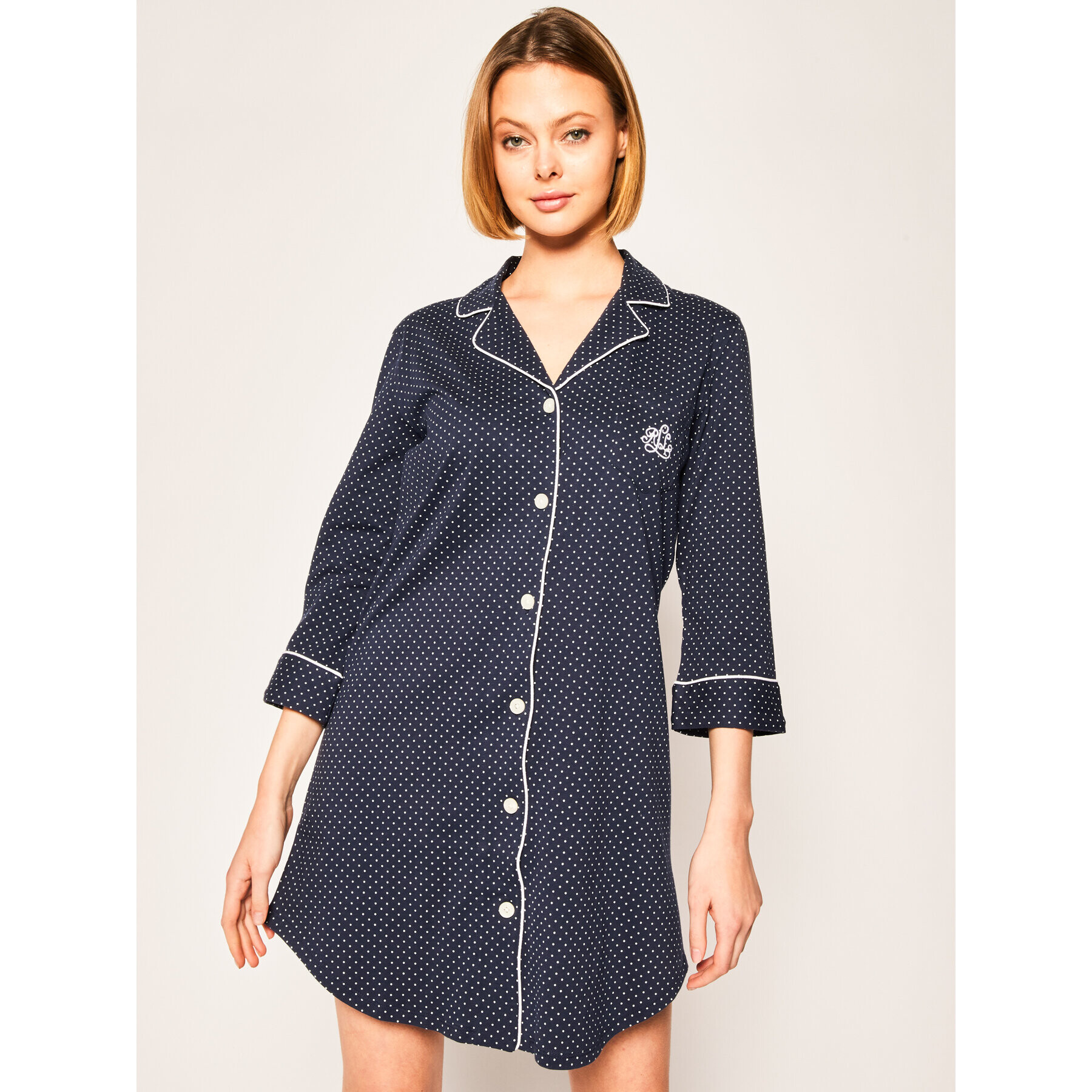 Lauren Ralph Lauren Nočná košeľa I813702 Tmavomodrá Regular Fit - Pepit.sk