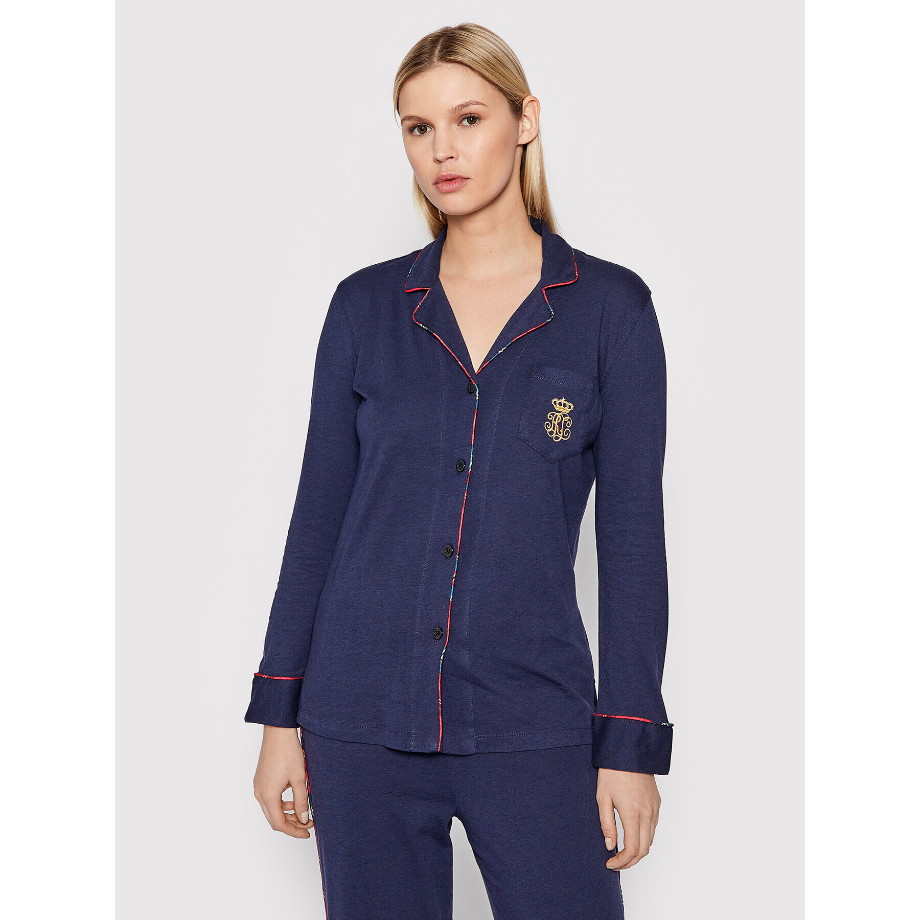 Lauren Ralph Lauren Pyžamo ILN92123F Tmavomodrá Regular Fit - Pepit.sk