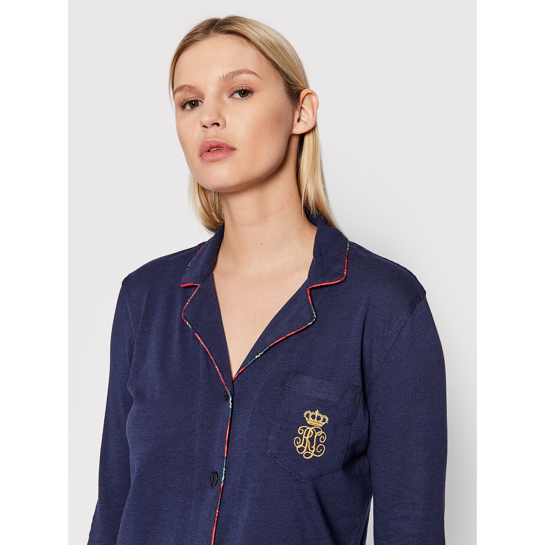 Lauren Ralph Lauren Pyžamo ILN92123F Tmavomodrá Regular Fit - Pepit.sk