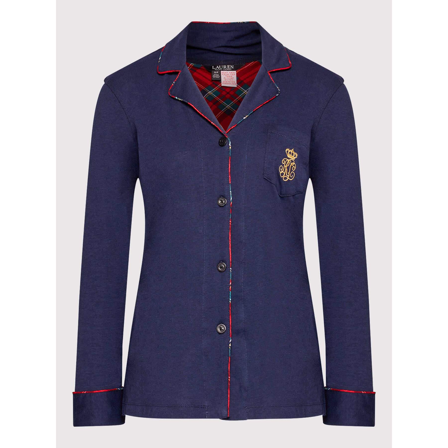 Lauren Ralph Lauren Pyžamo ILN92123F Tmavomodrá Regular Fit - Pepit.sk