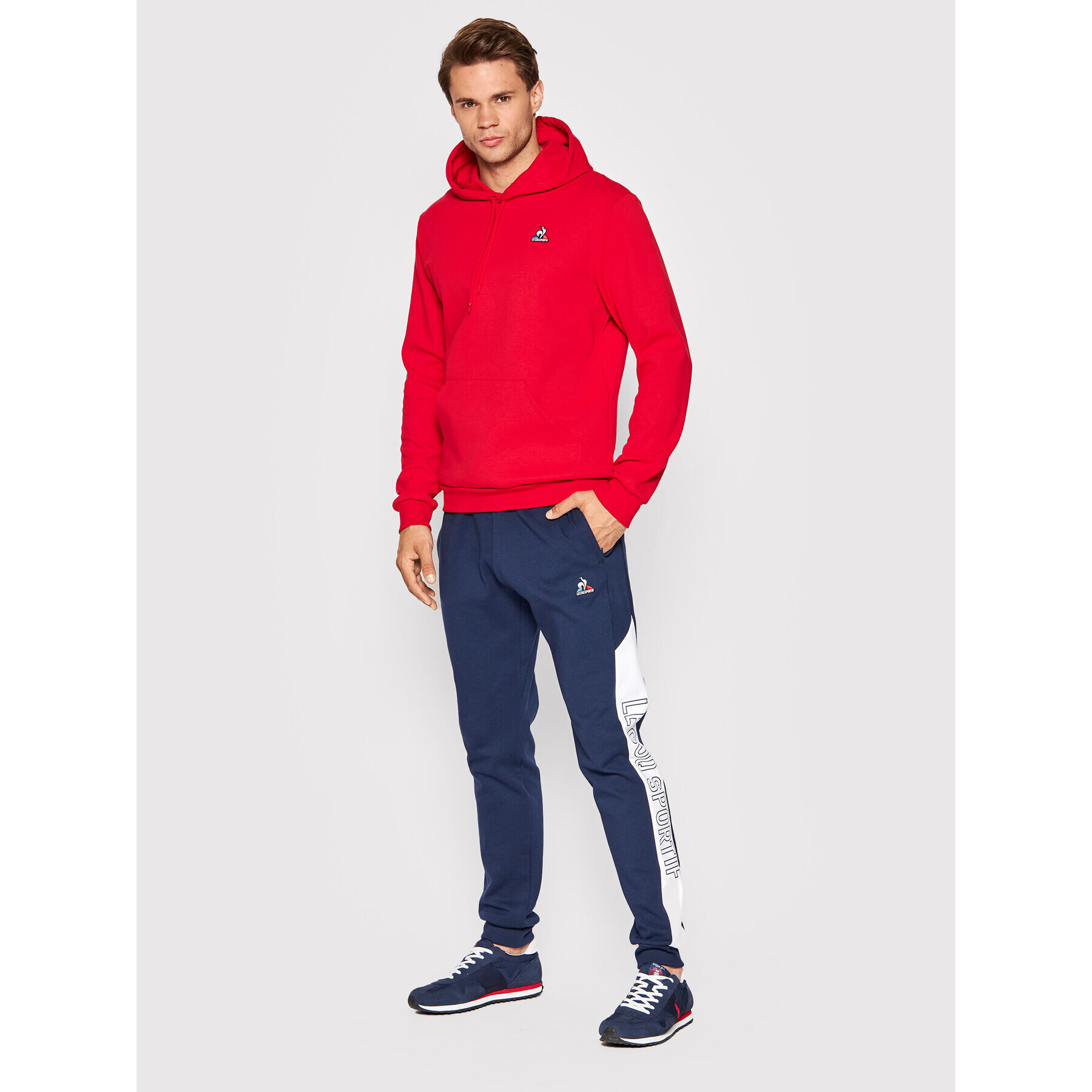 Le Coq Sportif Mikina 2210365 Červená Regular Fit - Pepit.sk