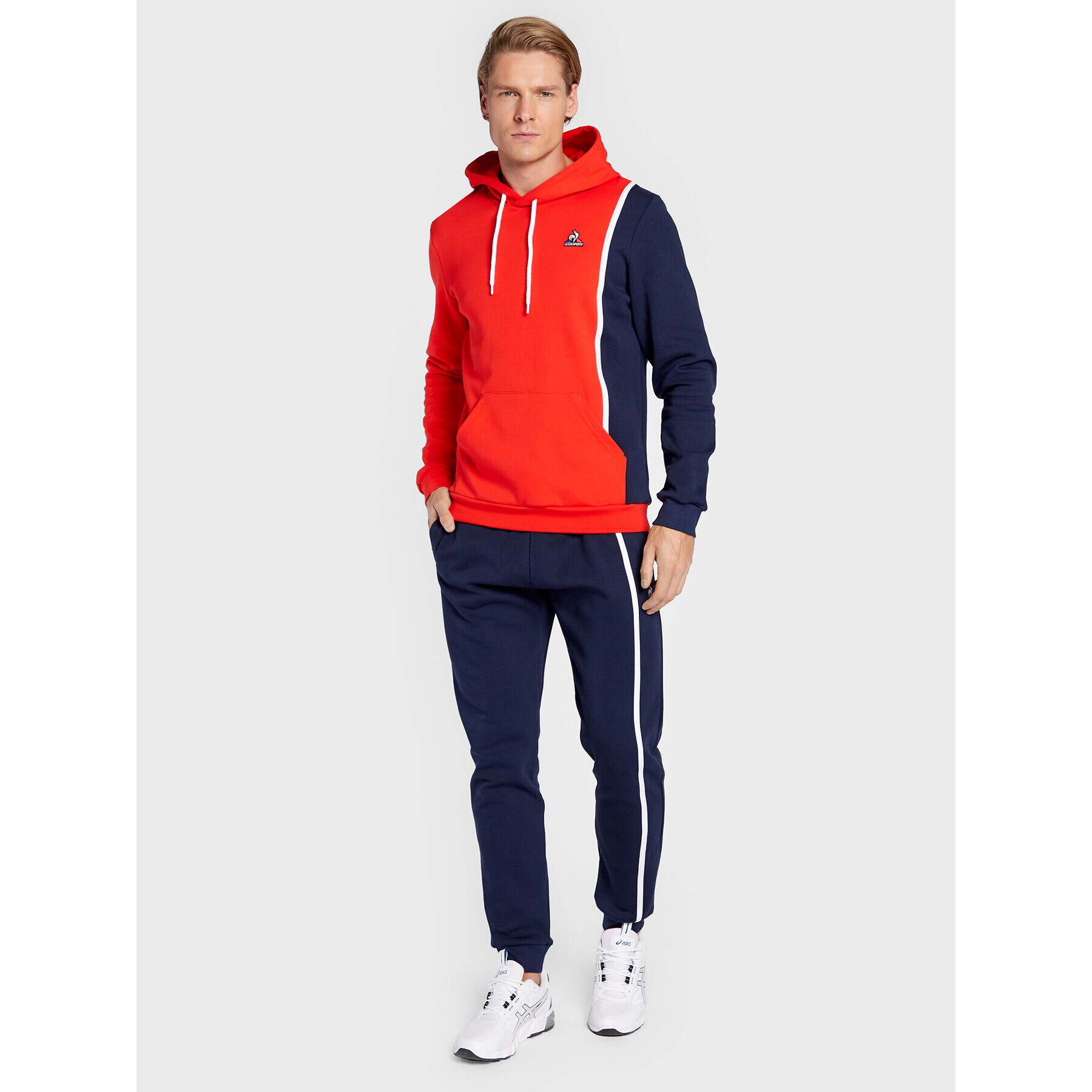 Le Coq Sportif Mikina 2220291 Červená Slim Fit - Pepit.sk