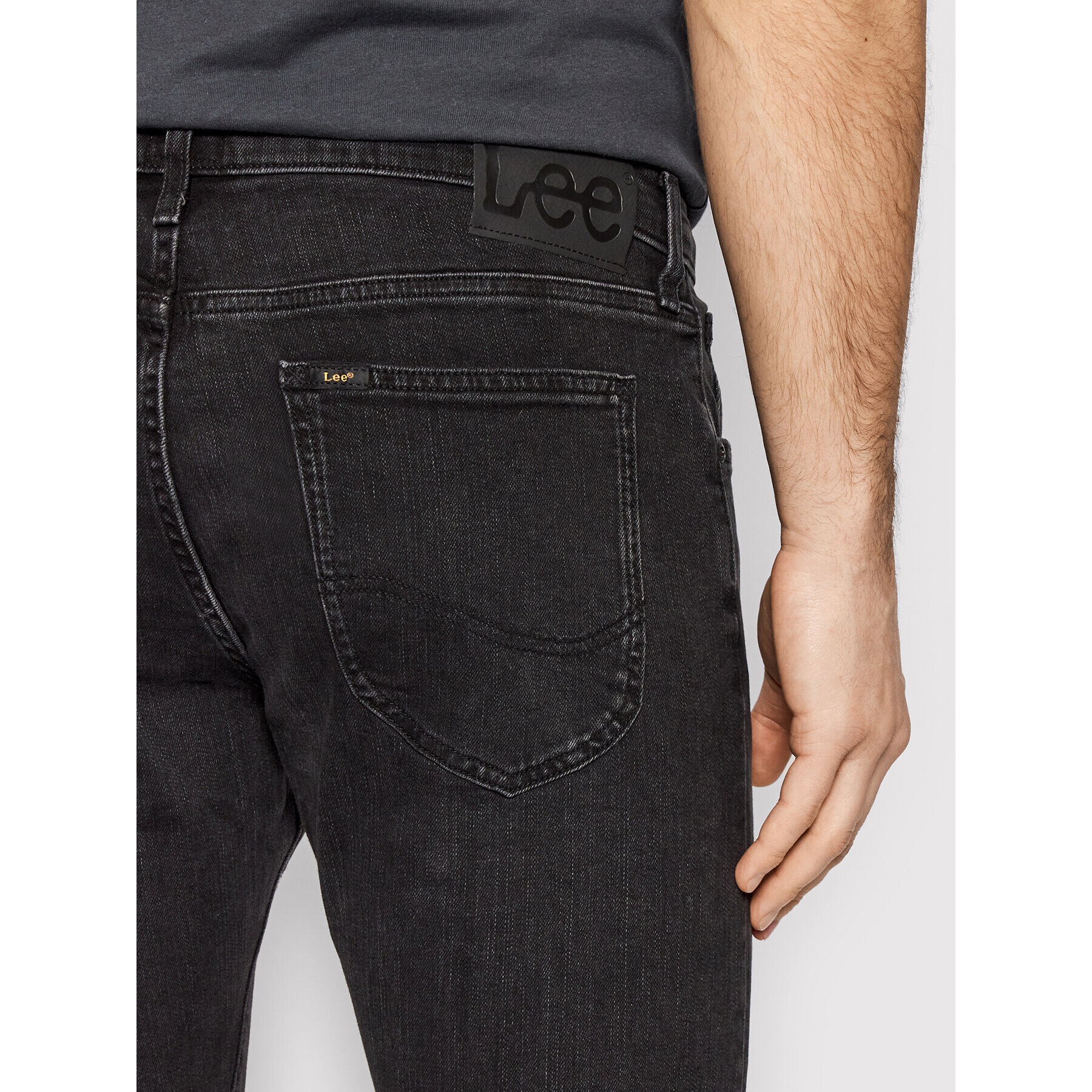 Lee Džínsy Luke L719HFLN Čierna Slim Fit - Pepit.sk