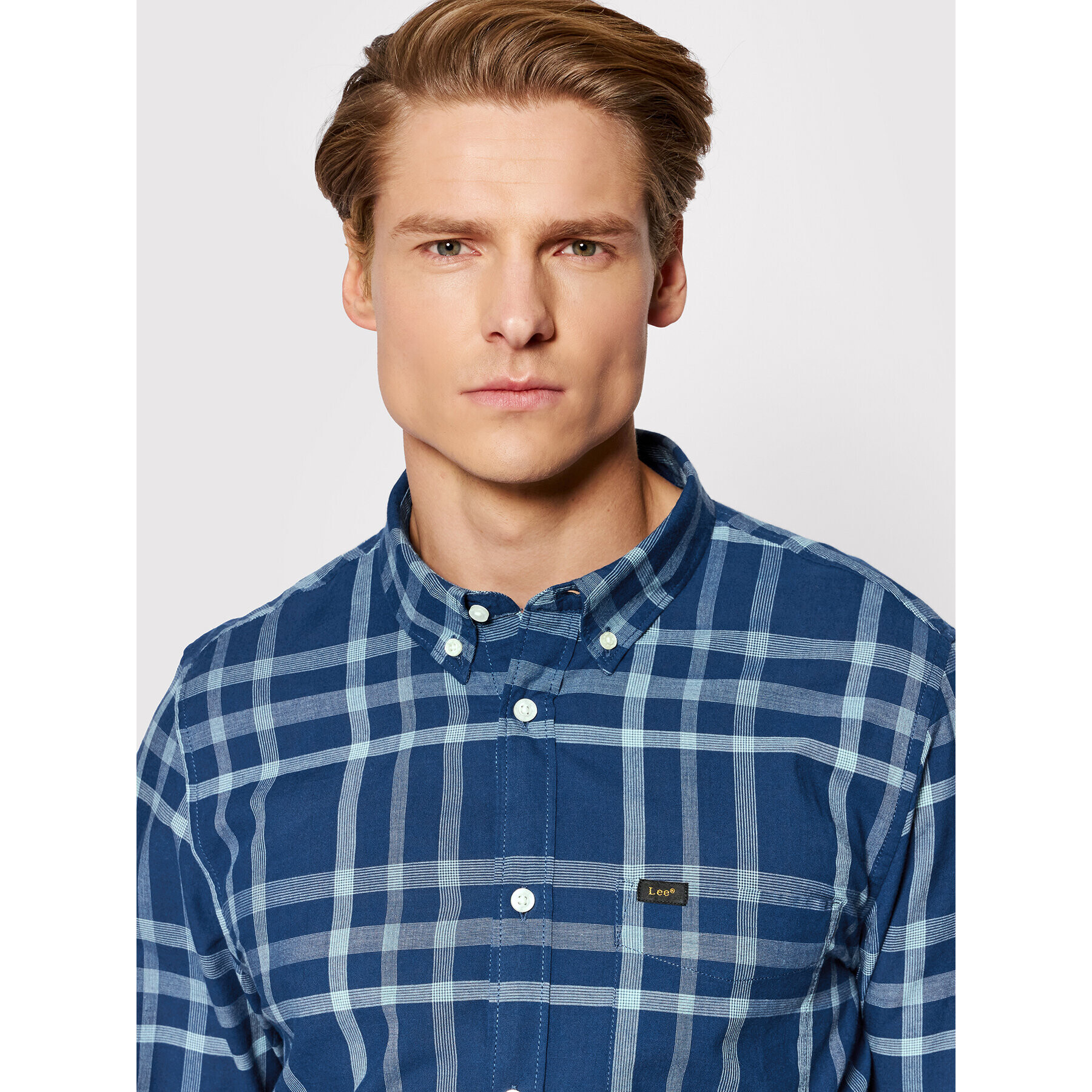 Lee Košeľa Button Down L880OEUD Modrá Regular Fit - Pepit.sk