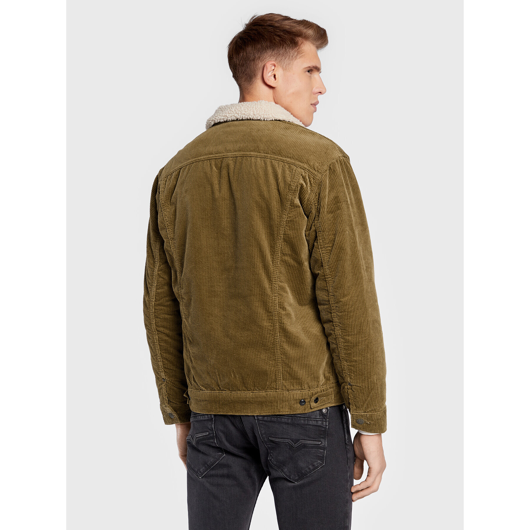 Lee Prechodný kabát Sherpa L87AQEDH 112321555 Hnedá Regular Fit - Pepit.sk