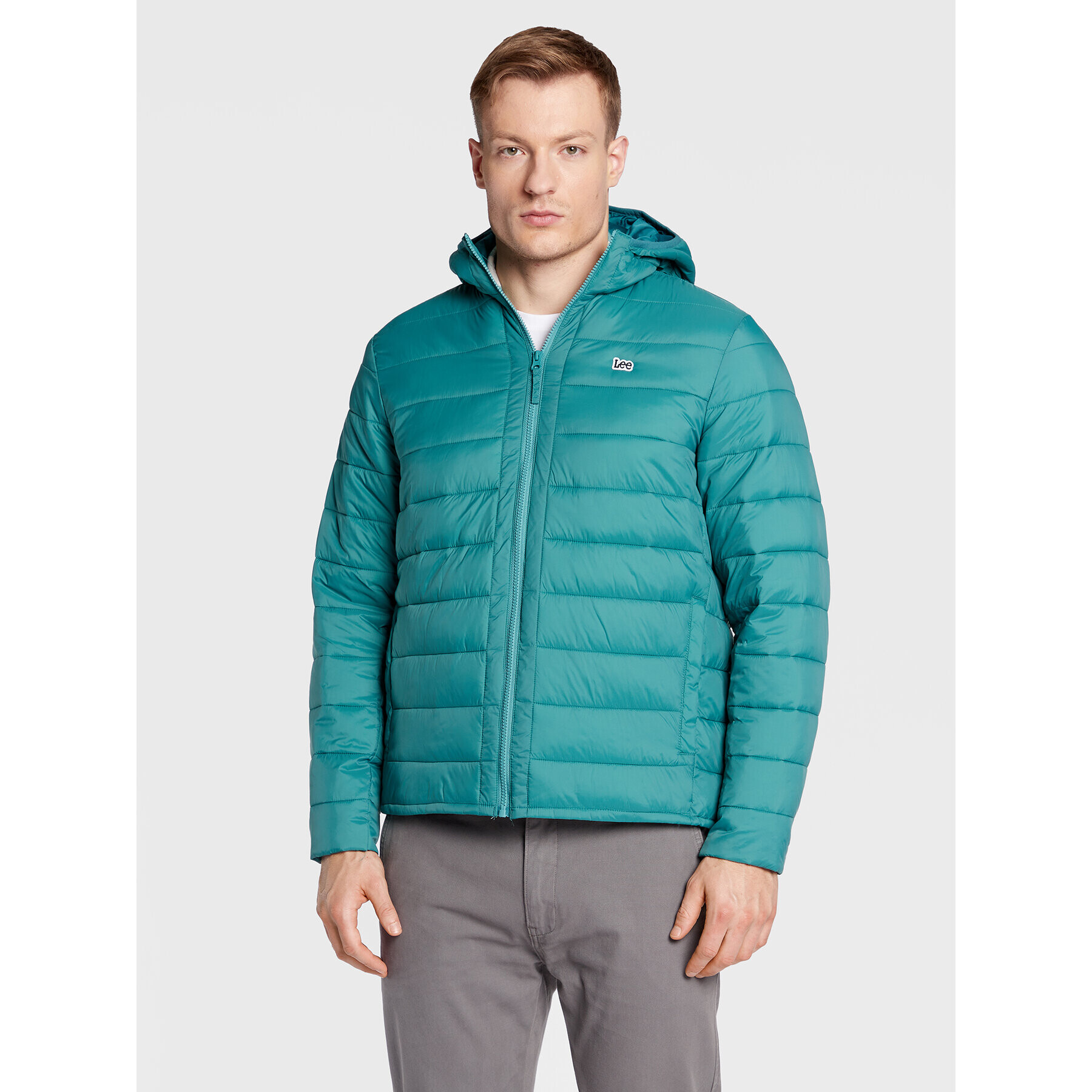 Lee Vatovaná bunda Light Puffer L87HSZDO 112321562 Zelená Regular Fit - Pepit.sk