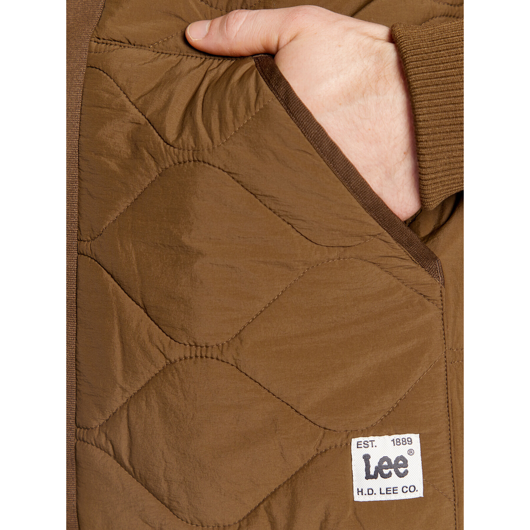 Lee Vatovaná bunda Quilted L87LDA47 112322401 Zelená Regular Fit - Pepit.sk