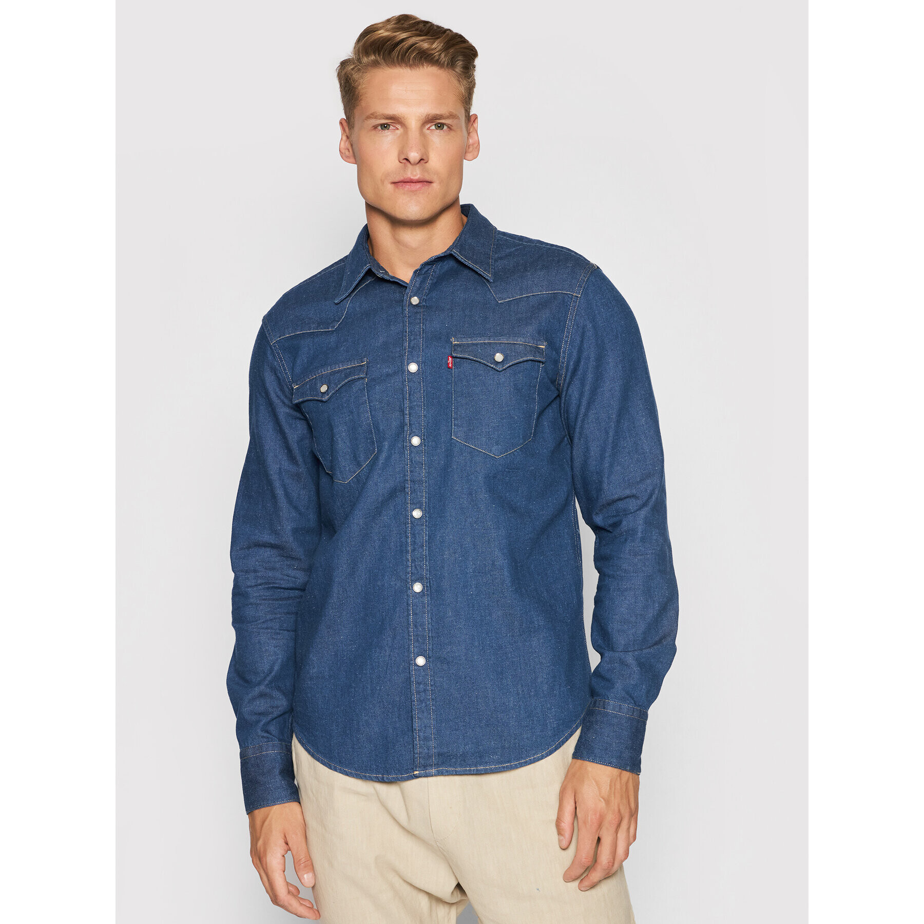 Levi's® džínsová košeľa Barstow Western 85744-0029 Modrá Standard Fit - Pepit.sk