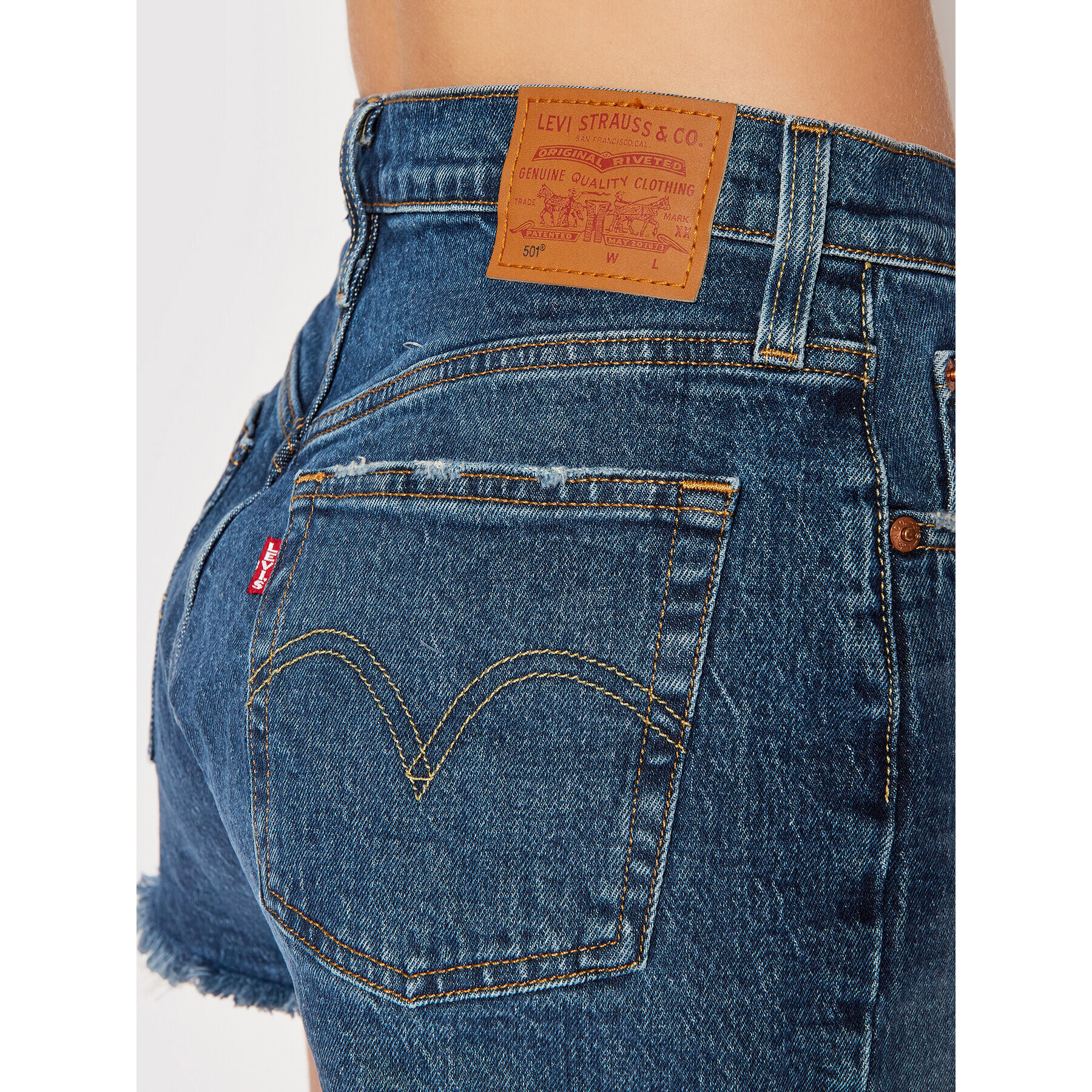 Levi's® Džínsové šortky 501® 56327-0206 Tmavomodrá Slim Fit - Pepit.sk