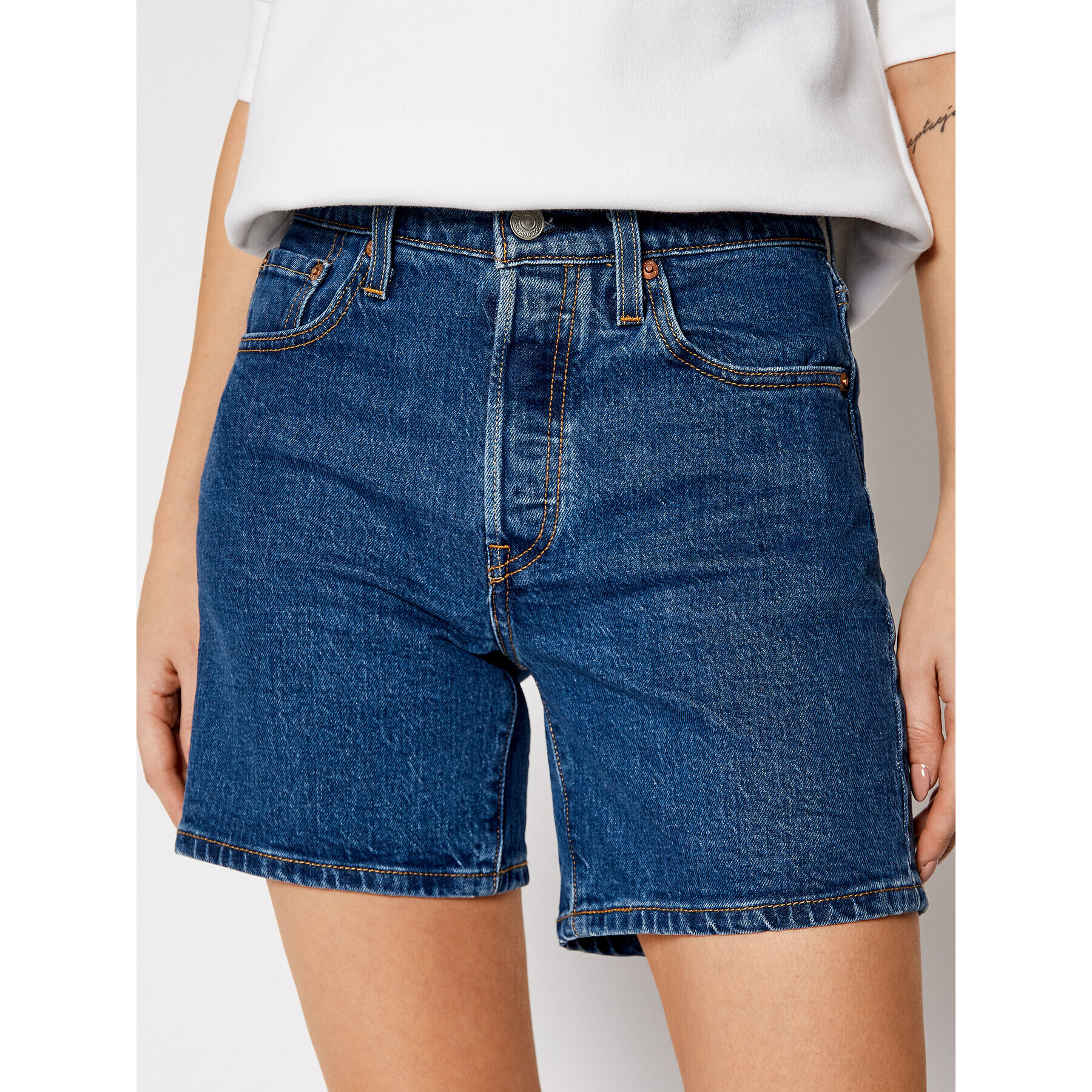 Levi's® Džínsové šortky 501™ Mid Thigh 85833-0007 Tmavomodrá Regular Fit - Pepit.sk