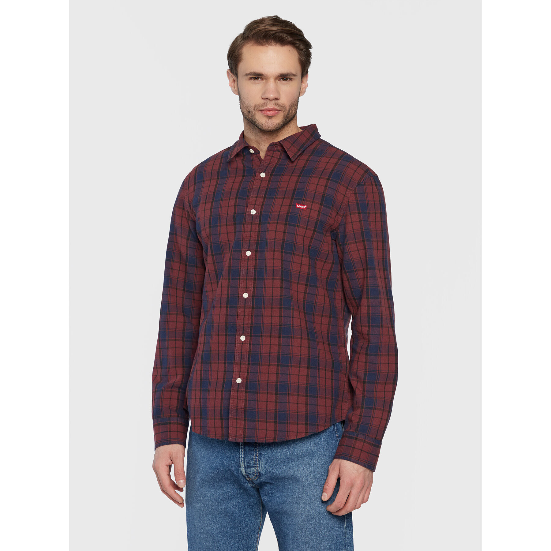 Levi's® Košeľa Battery Housemark 86625-0025 Bordová Slim Fit - Pepit.sk