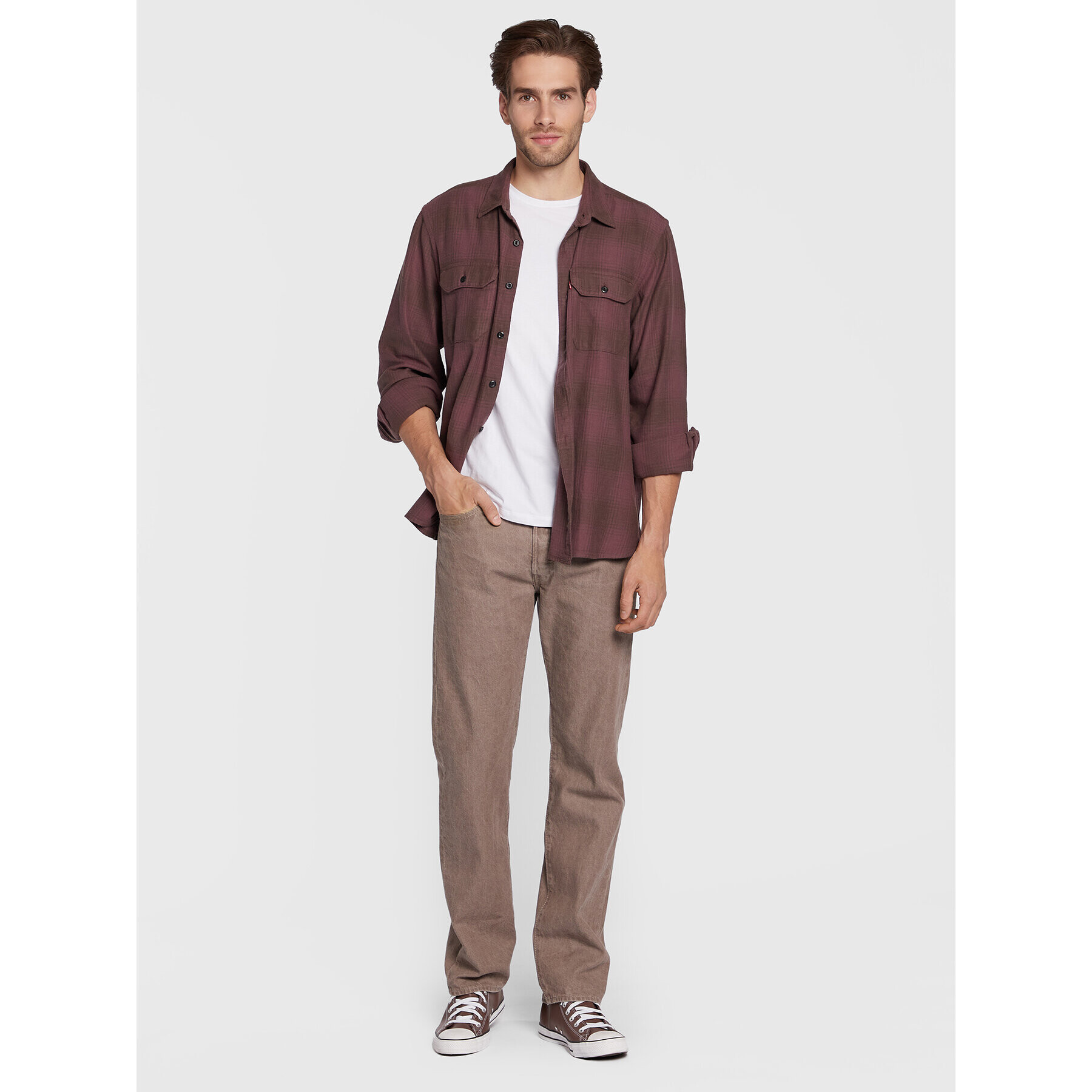 Levi's® Košeľa Jackson Worker 19573-0178 Bordová Relaxed Fit - Pepit.sk