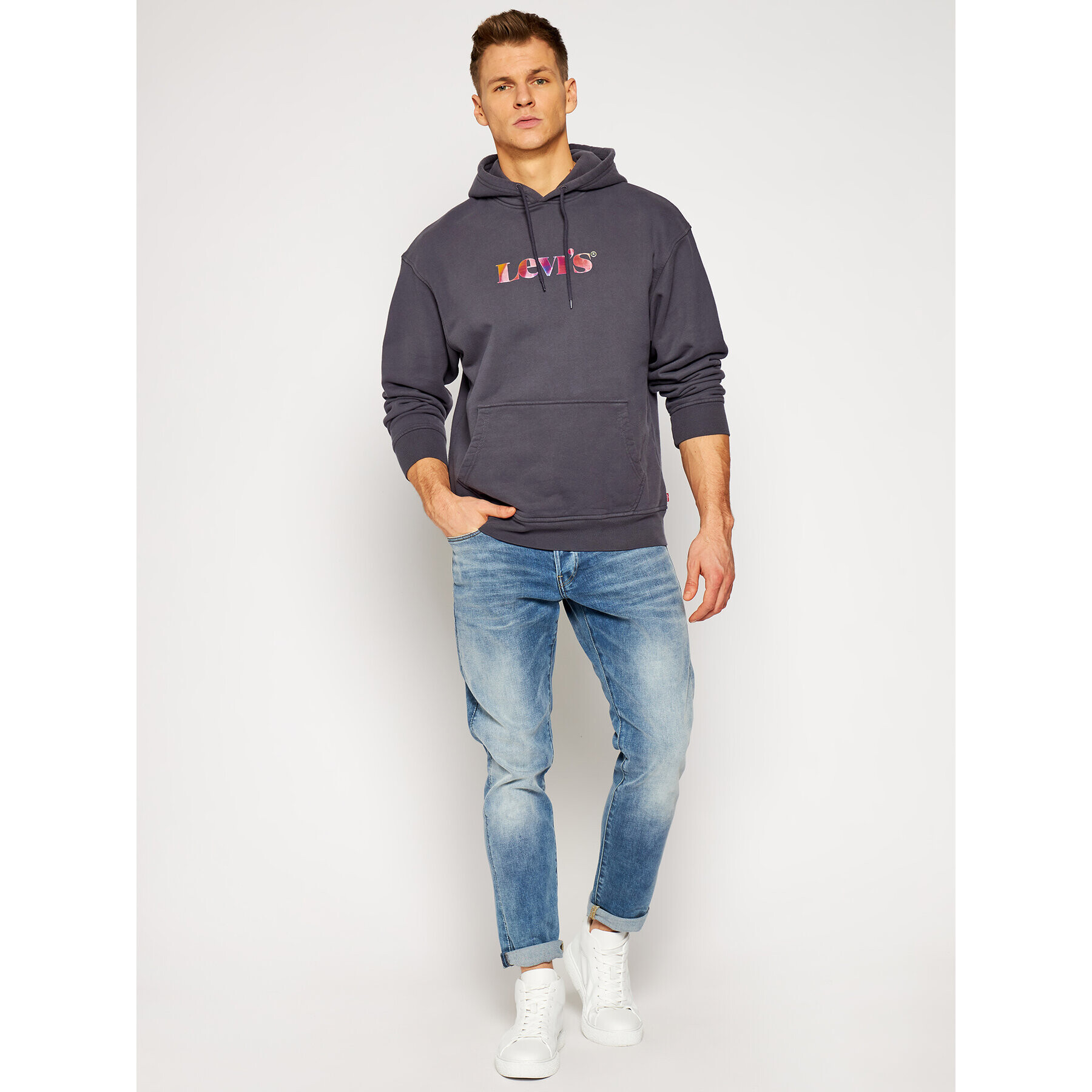 Levi's® Mikina Graphic 38479-0025 Sivá Relaxed Fit - Pepit.sk