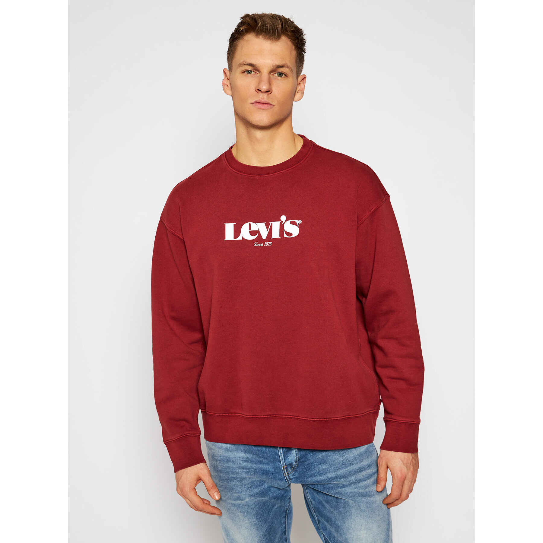 Levi's® Mikina Graphic 38712-0023 Bordová Relaxed Fit - Pepit.sk