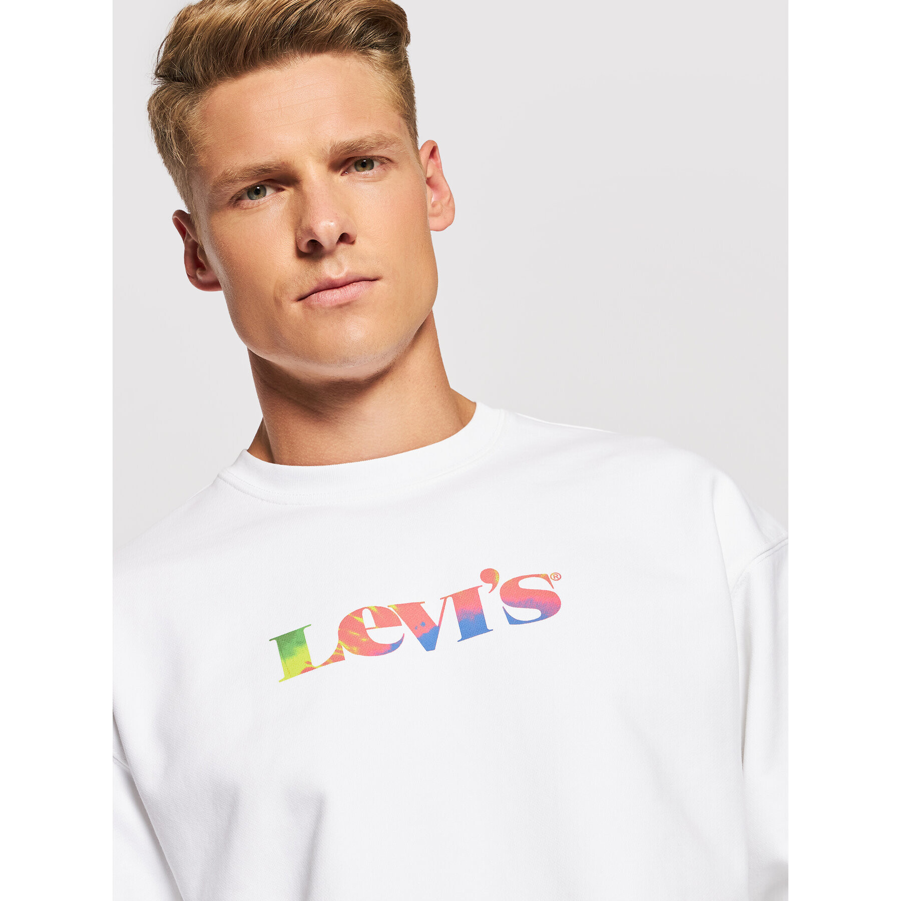 Levi's® Mikina Graphic 38712-0029 Biela Relaxed Fit - Pepit.sk