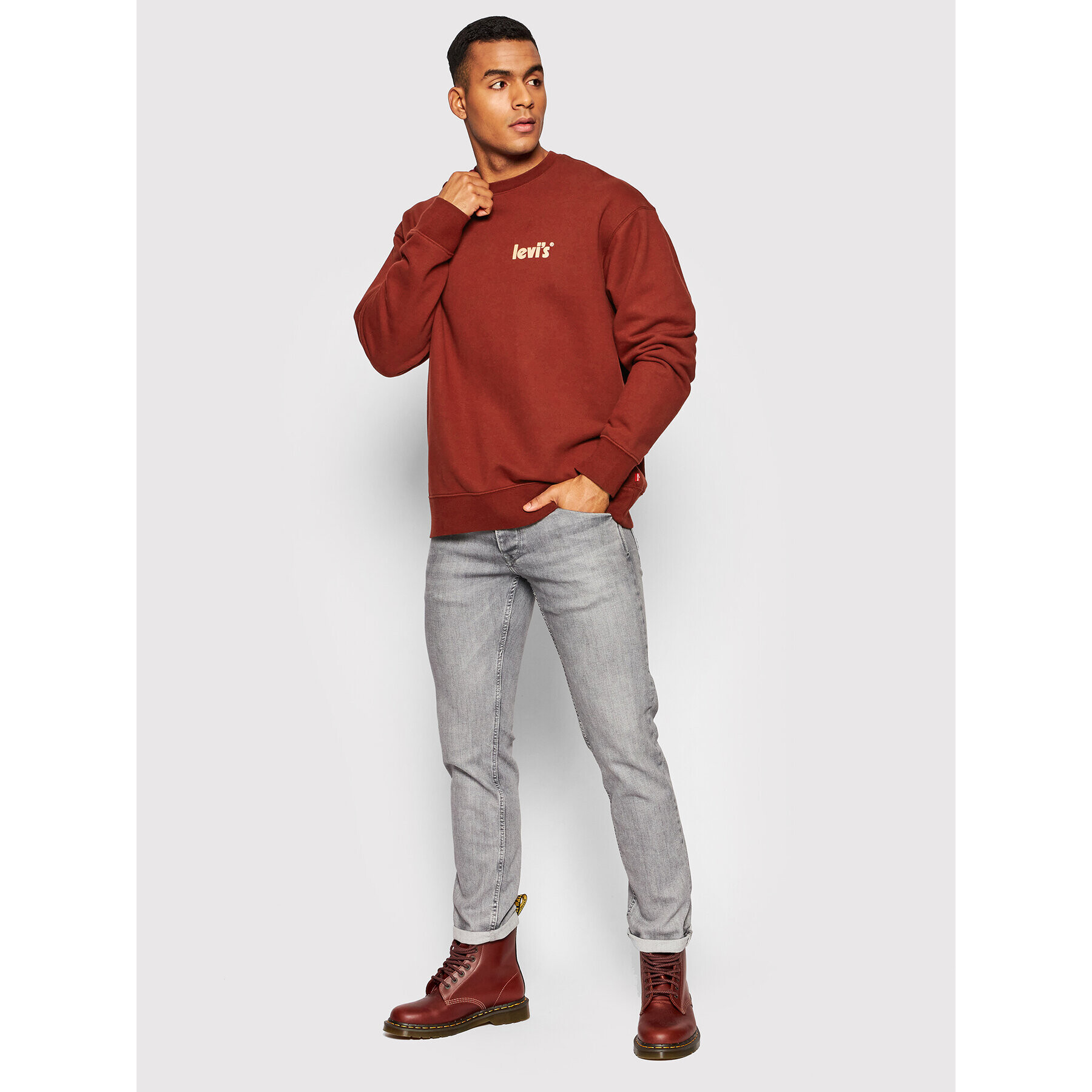 Levi's® Mikina Graphic 38712-0037 Červená Relaxed Fit - Pepit.sk