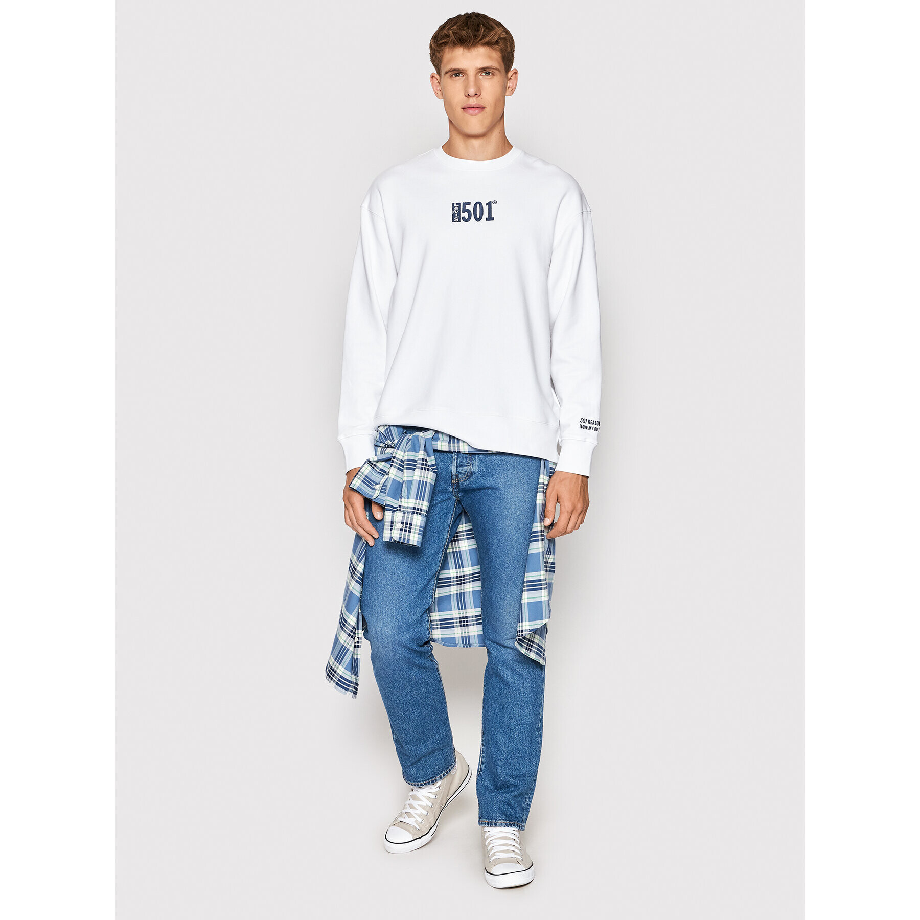 Levi's® Mikina Graphic 38712-0056 Biela Relaxed Fit - Pepit.sk