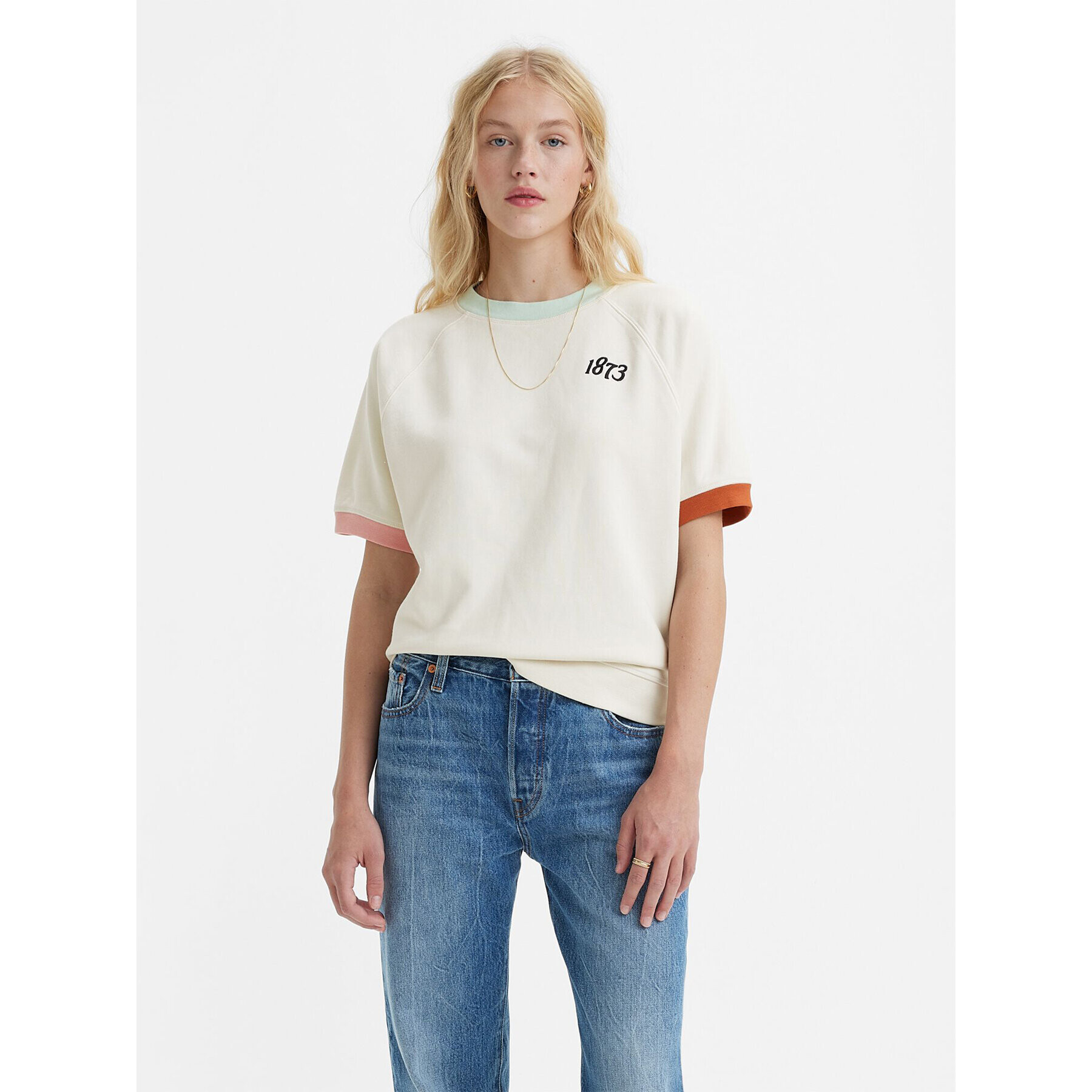 Levi's® Mikina Graphic A49360001 Écru Regular Fit - Pepit.sk