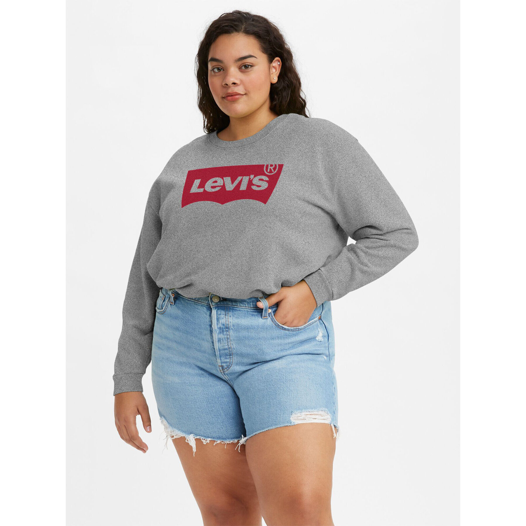 Levi's® Mikina Graphic Standard (Plus) 869200003 Sivá Loose Fit - Pepit.sk