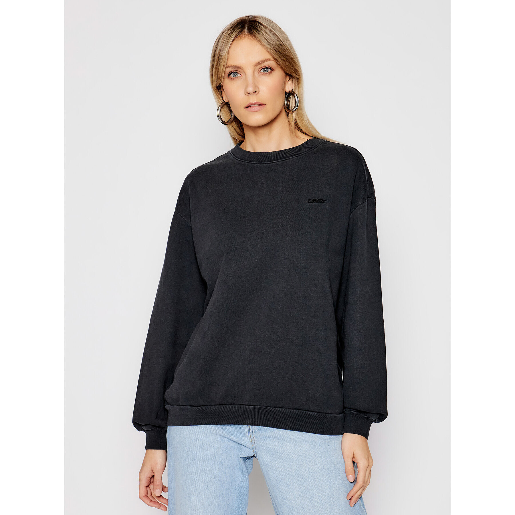 Levi's® Mikina Melrose Slouchy Crew 32951-0003 Čierna Regular Fit - Pepit.sk