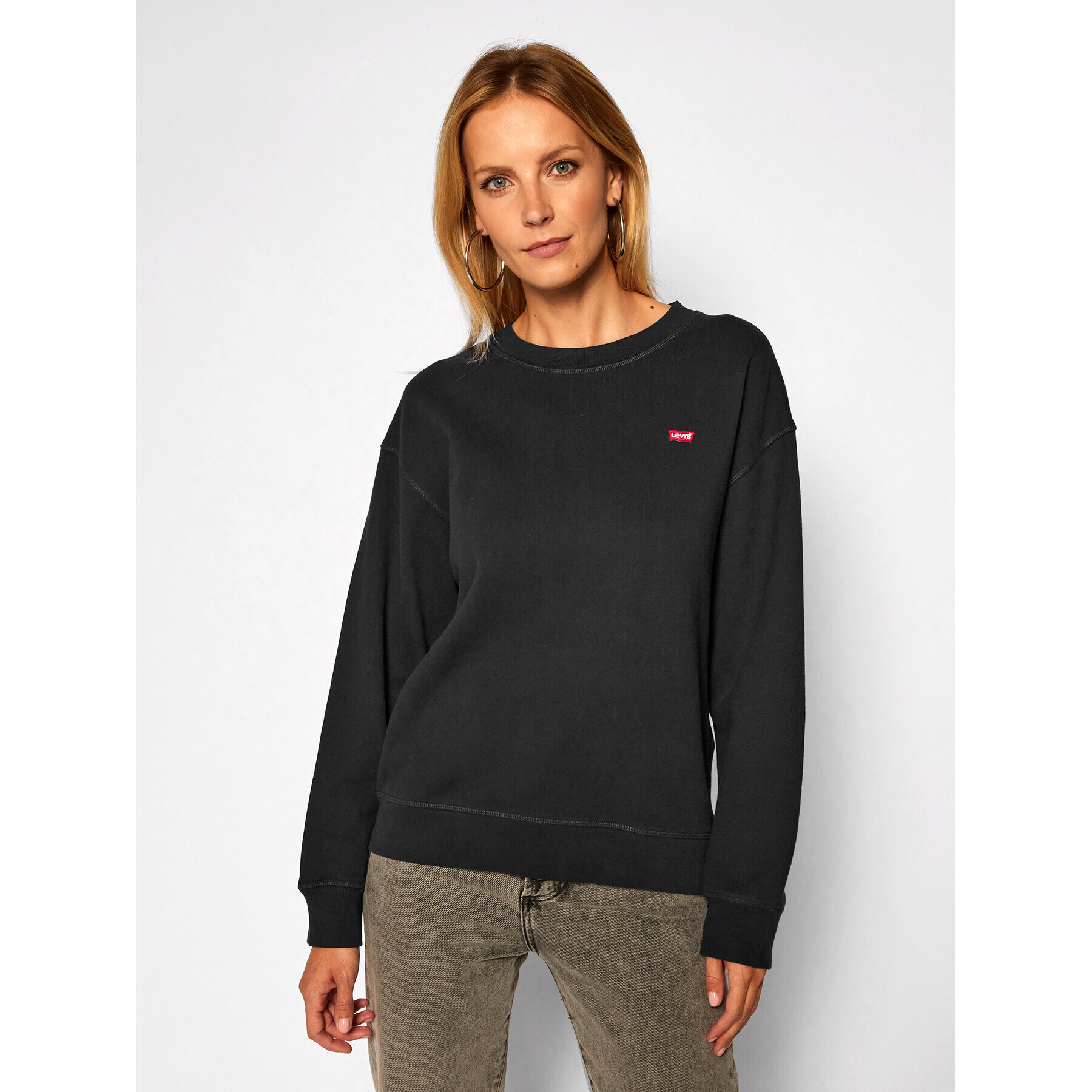 Levi's® Mikina Standard Crewneck 24688-0006 Čierna Relaxed Fit - Pepit.sk