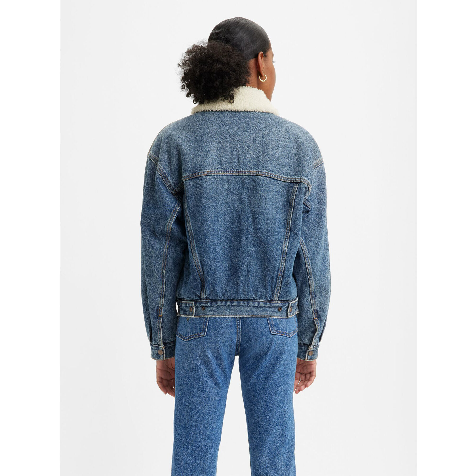 Levi's® Prechodná bunda 90'S Sherpa A44350001 Modrá Loose Fit - Pepit.sk