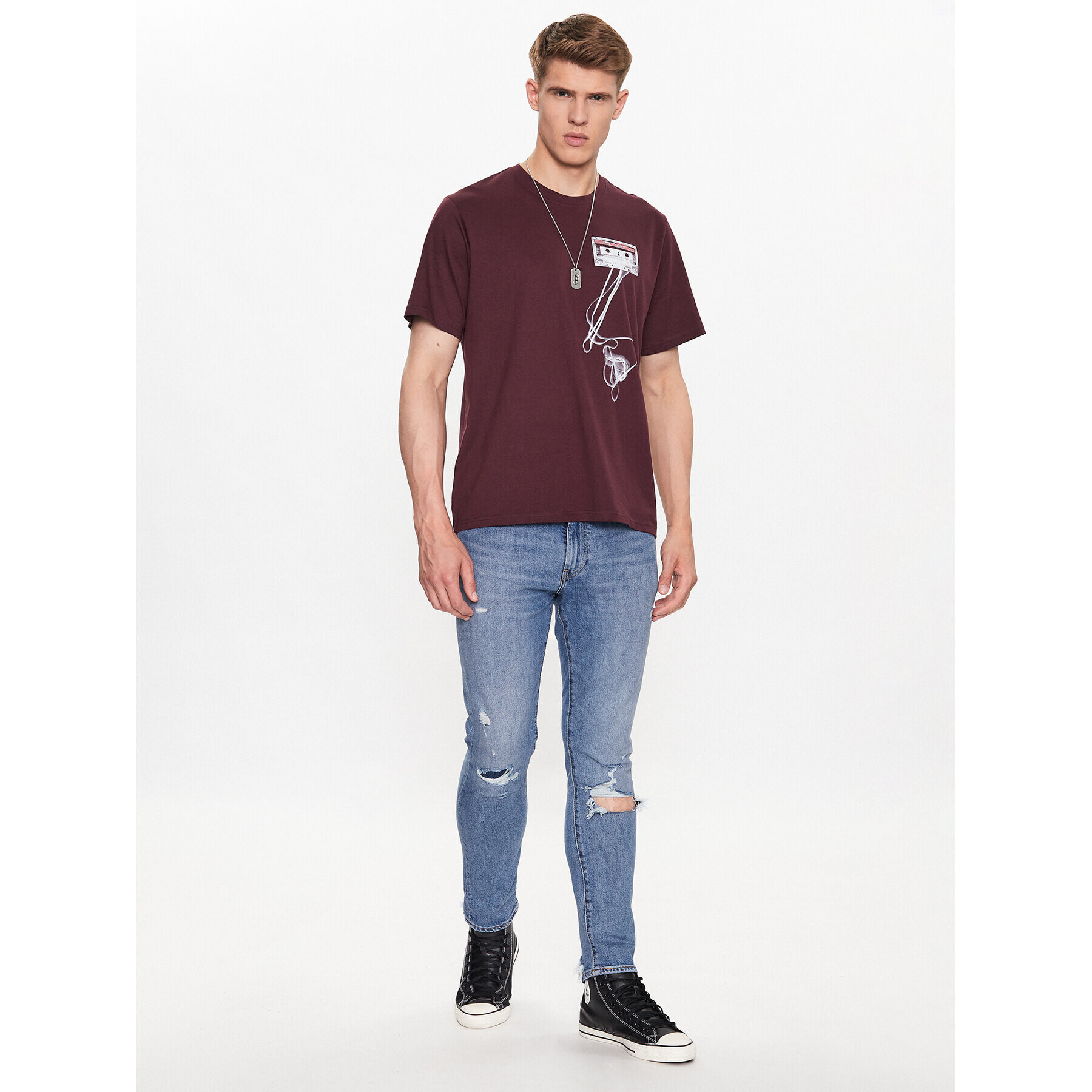 Levi's® Tričko 16143-1011 Bordová Relaxed Fit - Pepit.sk