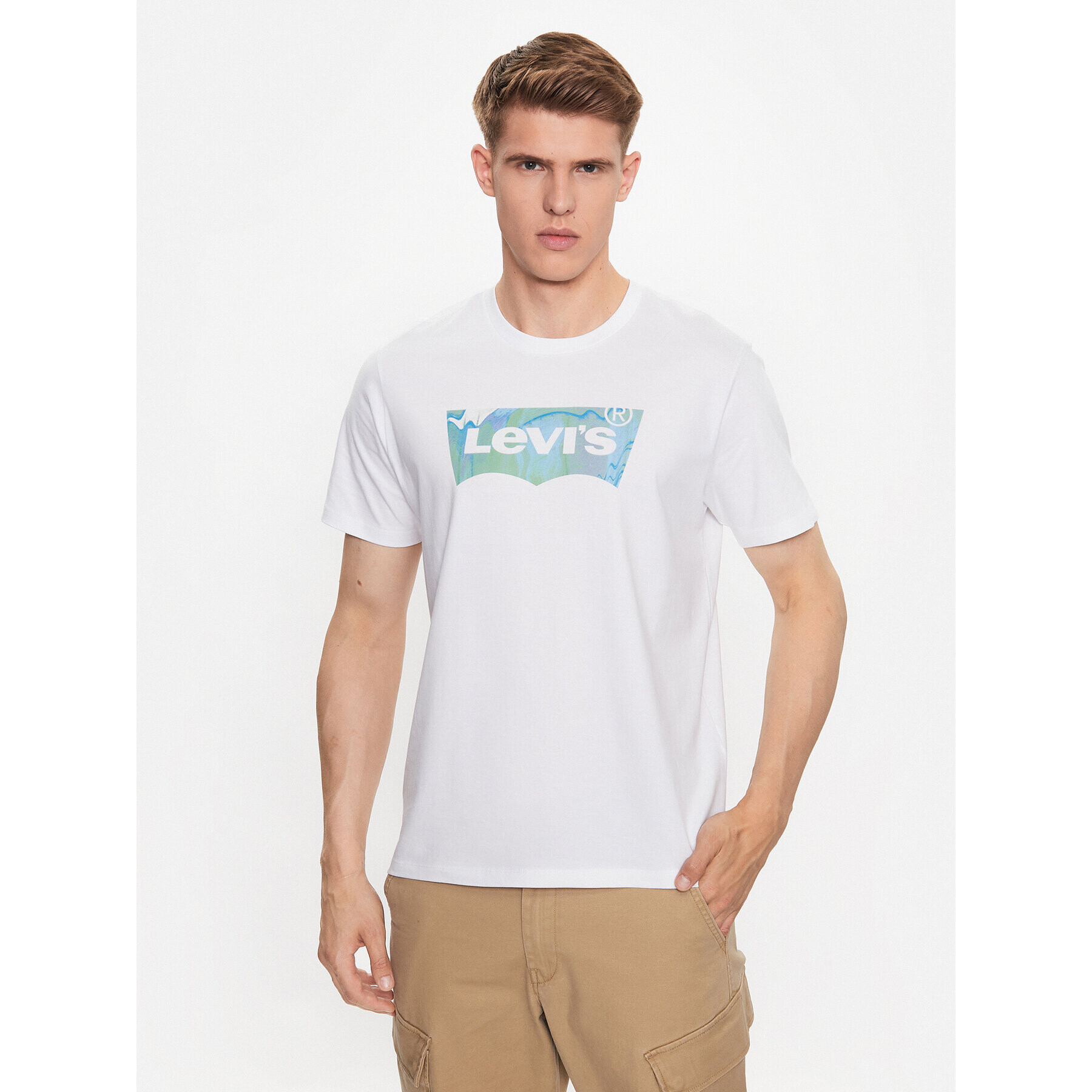 Levi's® Tričko Graphic Crewneck 22491-1412 Biela Regular Fit - Pepit.sk