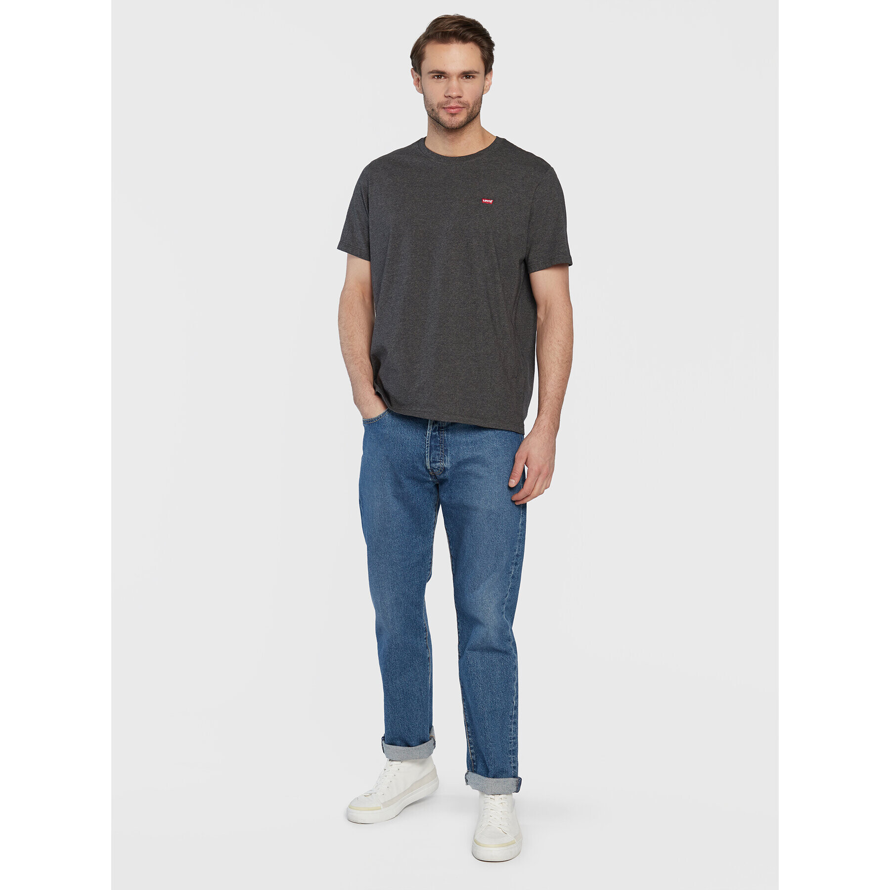 Levi's® Tričko Original Housemark 56605-0149 Sivá Regular Fit - Pepit.sk