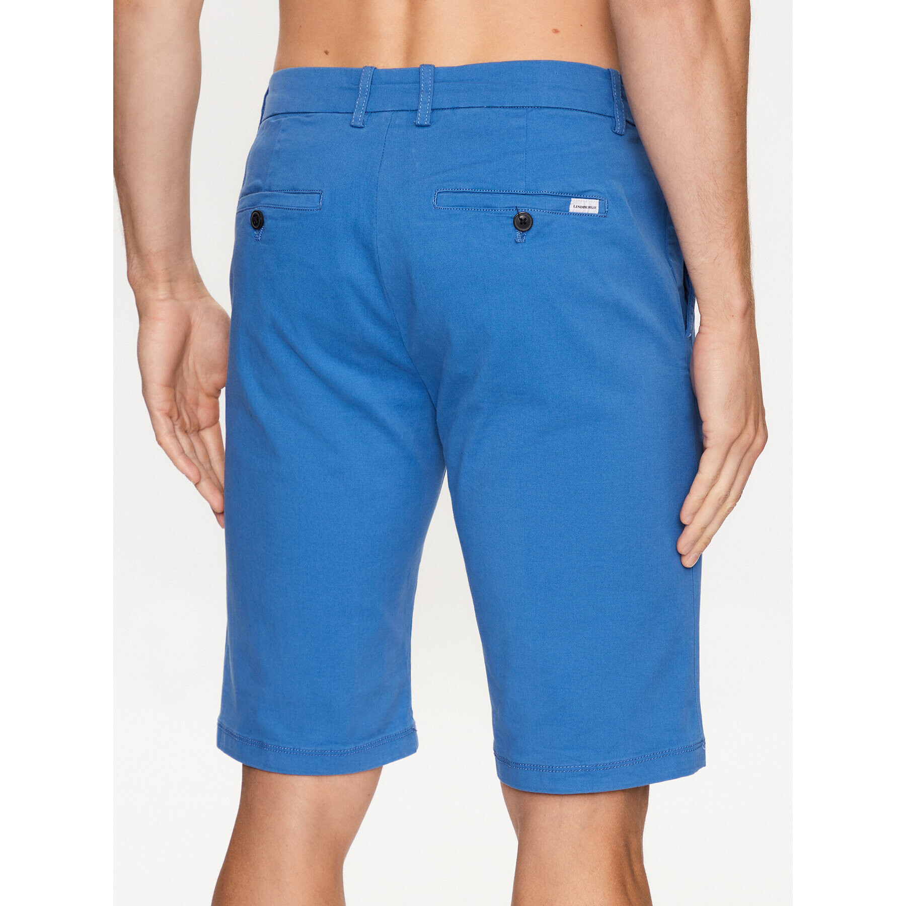 Lindbergh Bavlnené šortky 30-505044 Modrá Slim Fit - Pepit.sk