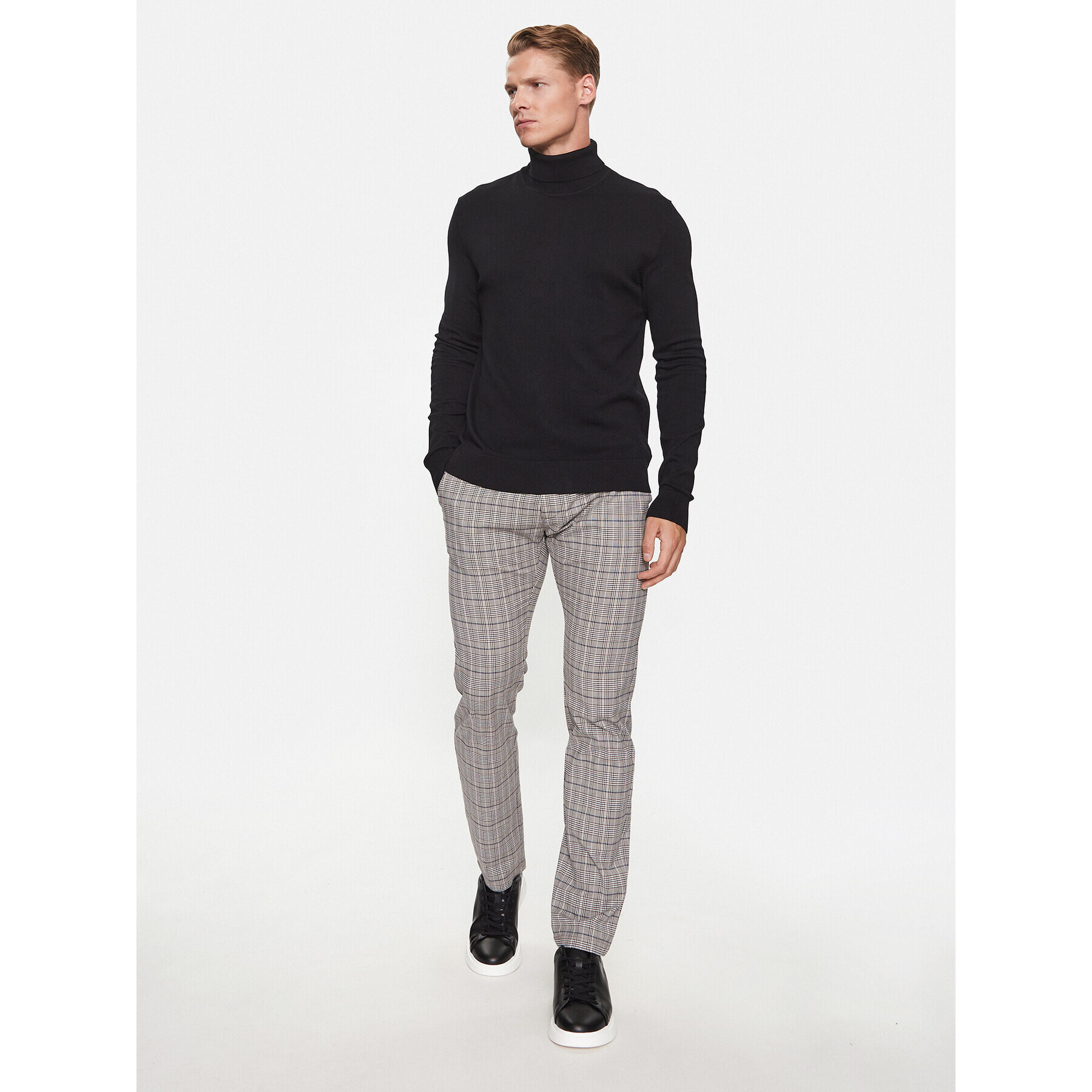 Lindbergh Rolák 30-80094 Čierna Slim Fit - Pepit.sk