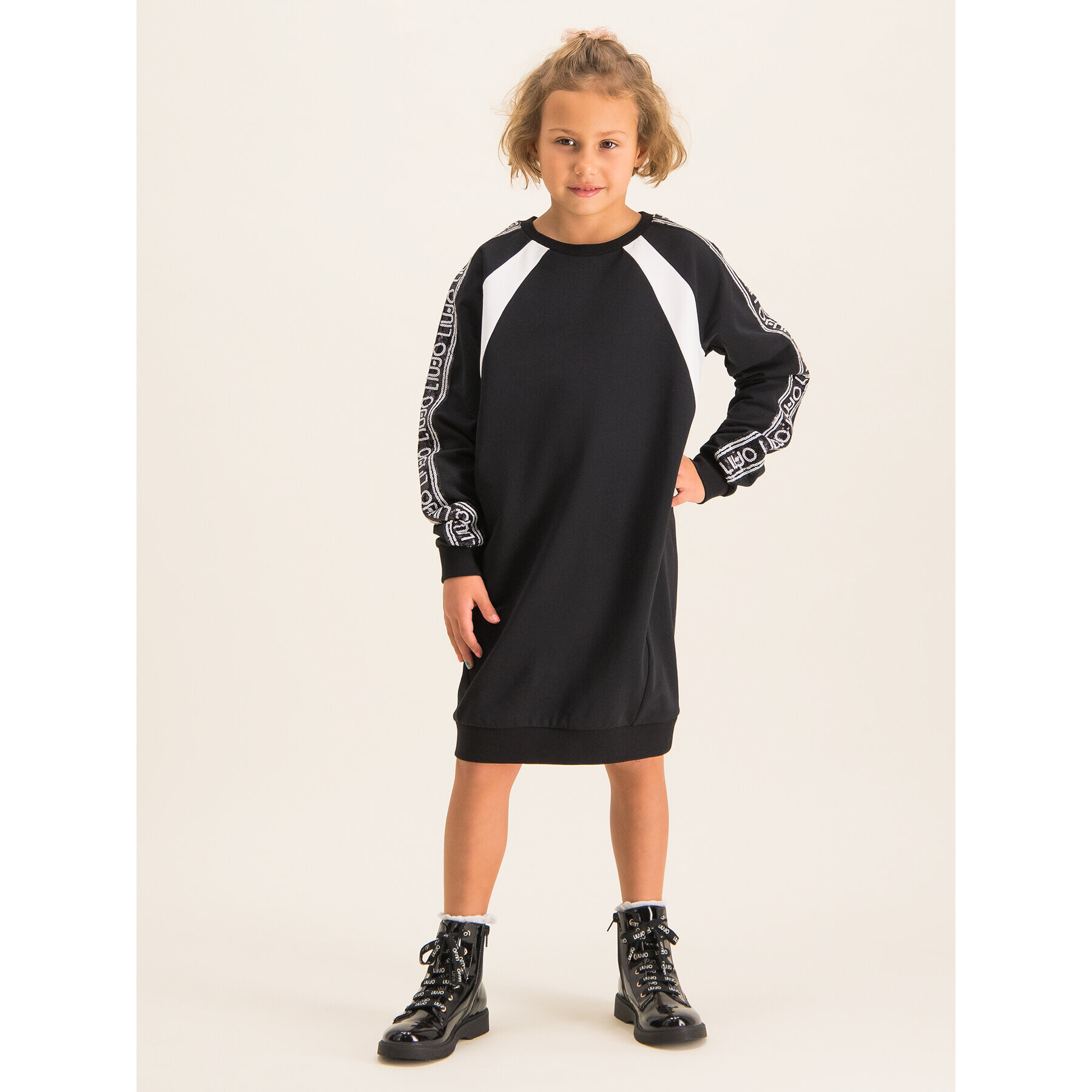 Liu Jo Kids Každodenné šaty Felpa G69218 F0090 Čierna Regular Fit - Pepit.sk