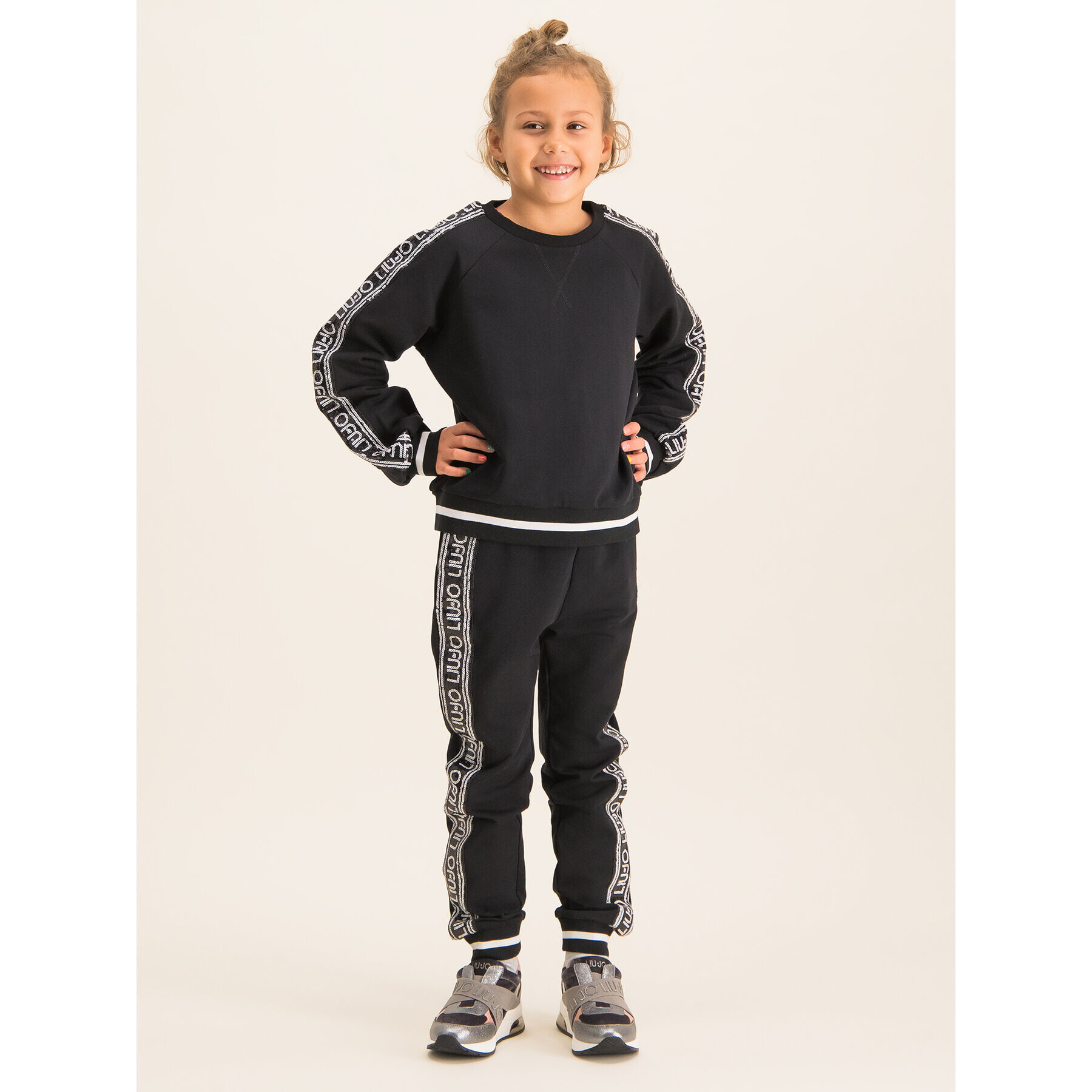 Liu Jo Kids Teplákové nohavice Felpa Lungo G69214 F0090 Čierna Regular Fit - Pepit.sk