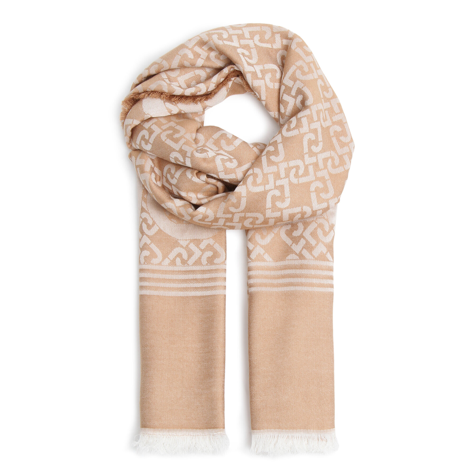 Liu Jo Šál/Šatka Square Jacquard Lo 2F3081 T0300 Béžová - Pepit.sk