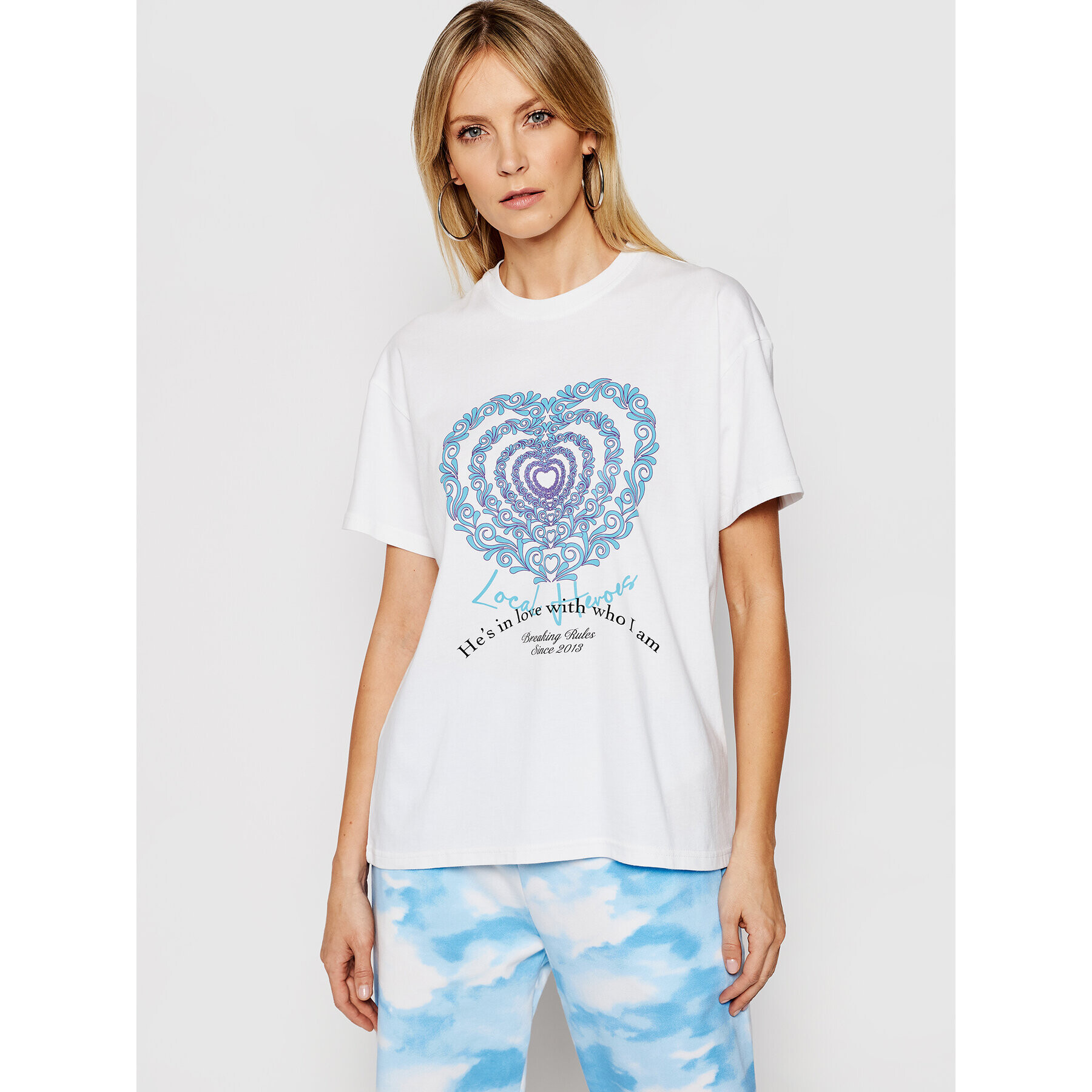 Local Heroes Tričko Infinity Love SS21T0012 Biela Relaxed Fit - Pepit.sk