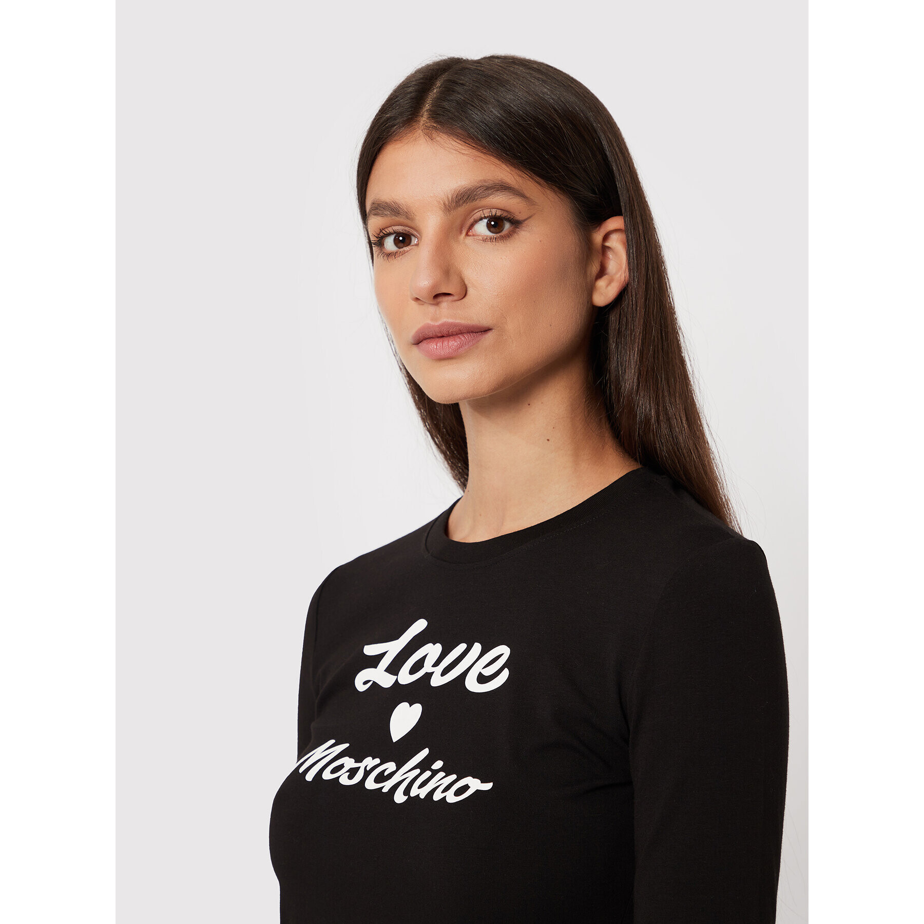 LOVE MOSCHINO Blúzka W4G5231E 1951 Čierna Slim Fit - Pepit.sk