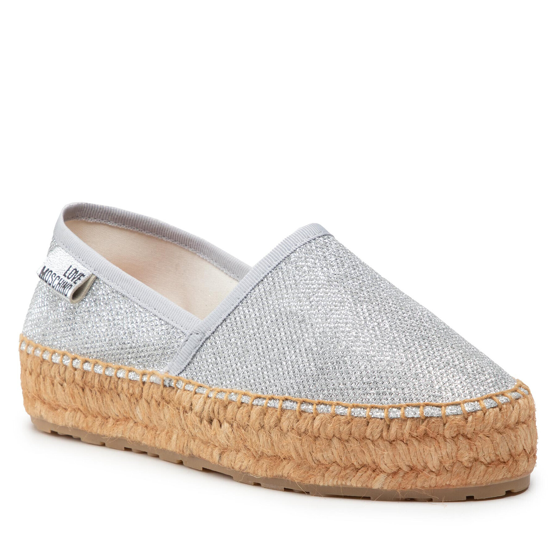 LOVE MOSCHINO Espadrilky JA10063G1EIP0902 Strieborná - Pepit.sk