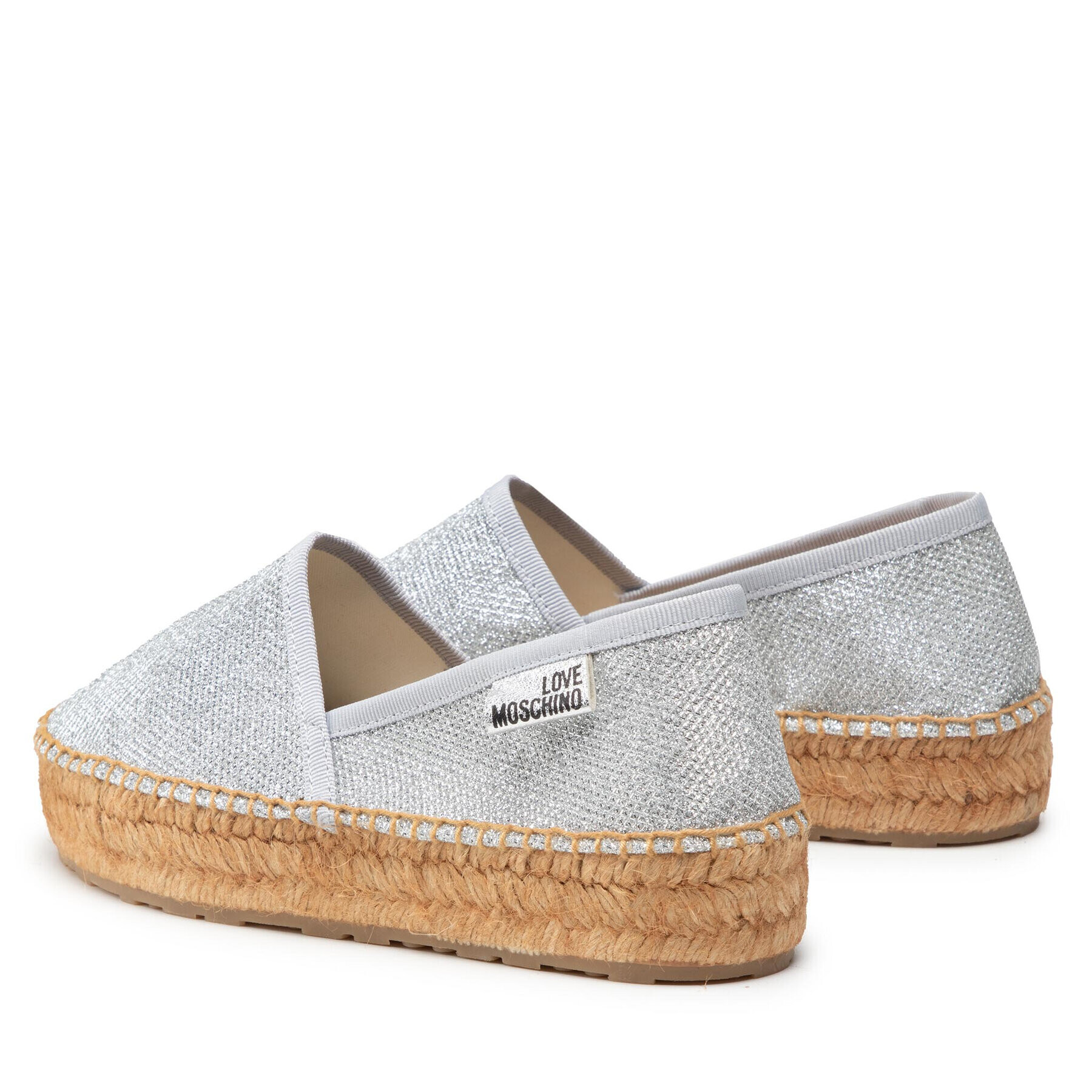 LOVE MOSCHINO Espadrilky JA10063G1EIP0902 Strieborná - Pepit.sk