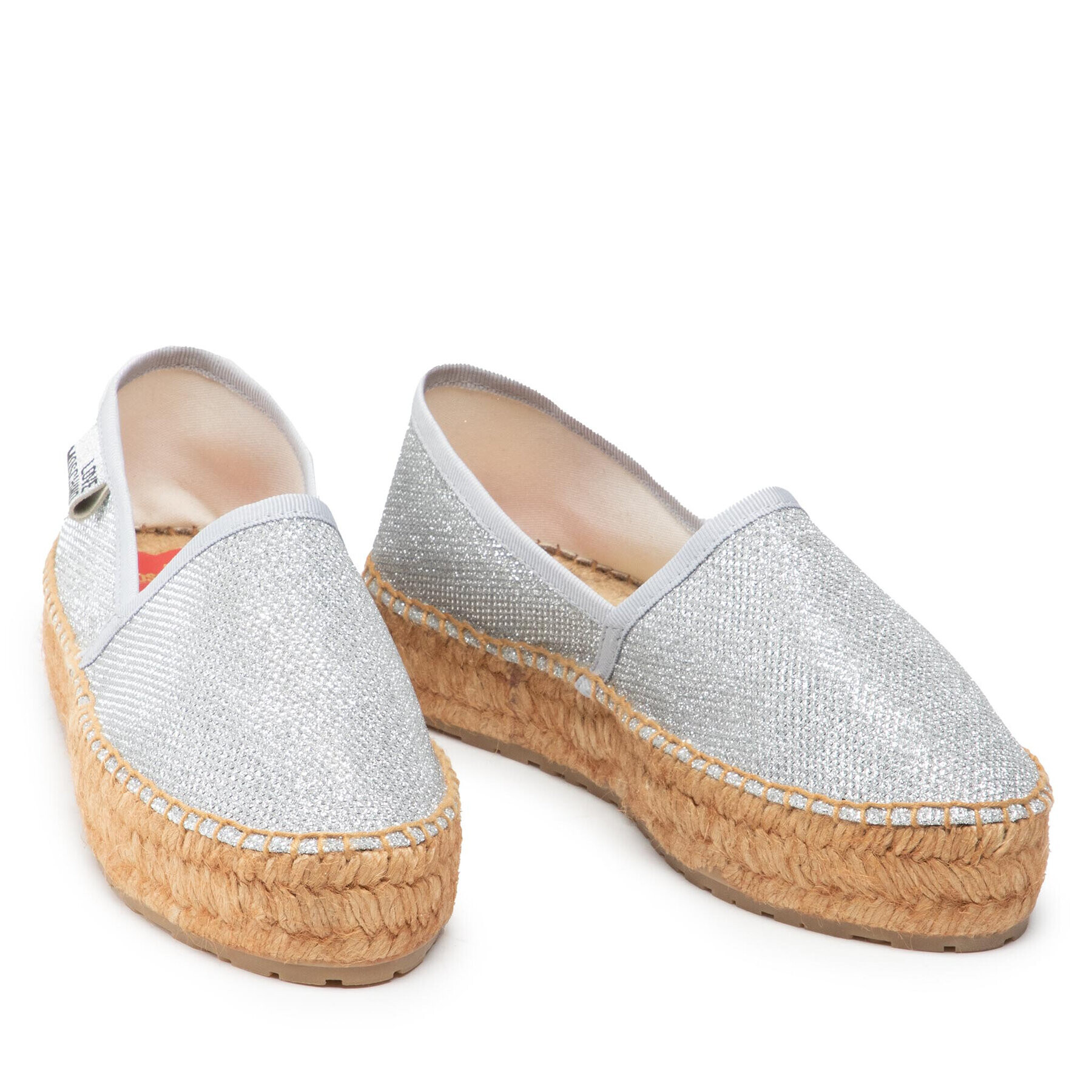 LOVE MOSCHINO Espadrilky JA10063G1EIP0902 Strieborná - Pepit.sk