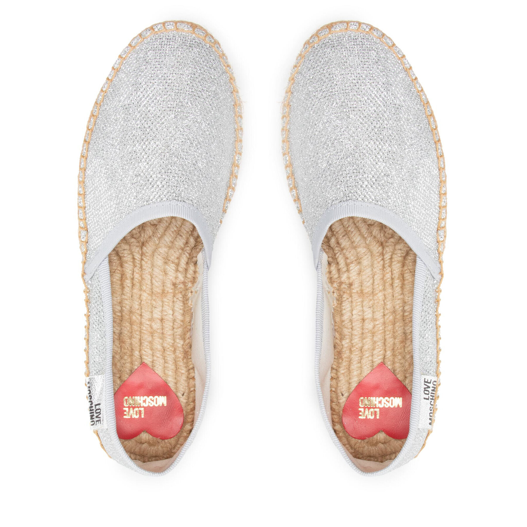 LOVE MOSCHINO Espadrilky JA10063G1EIP0902 Strieborná - Pepit.sk