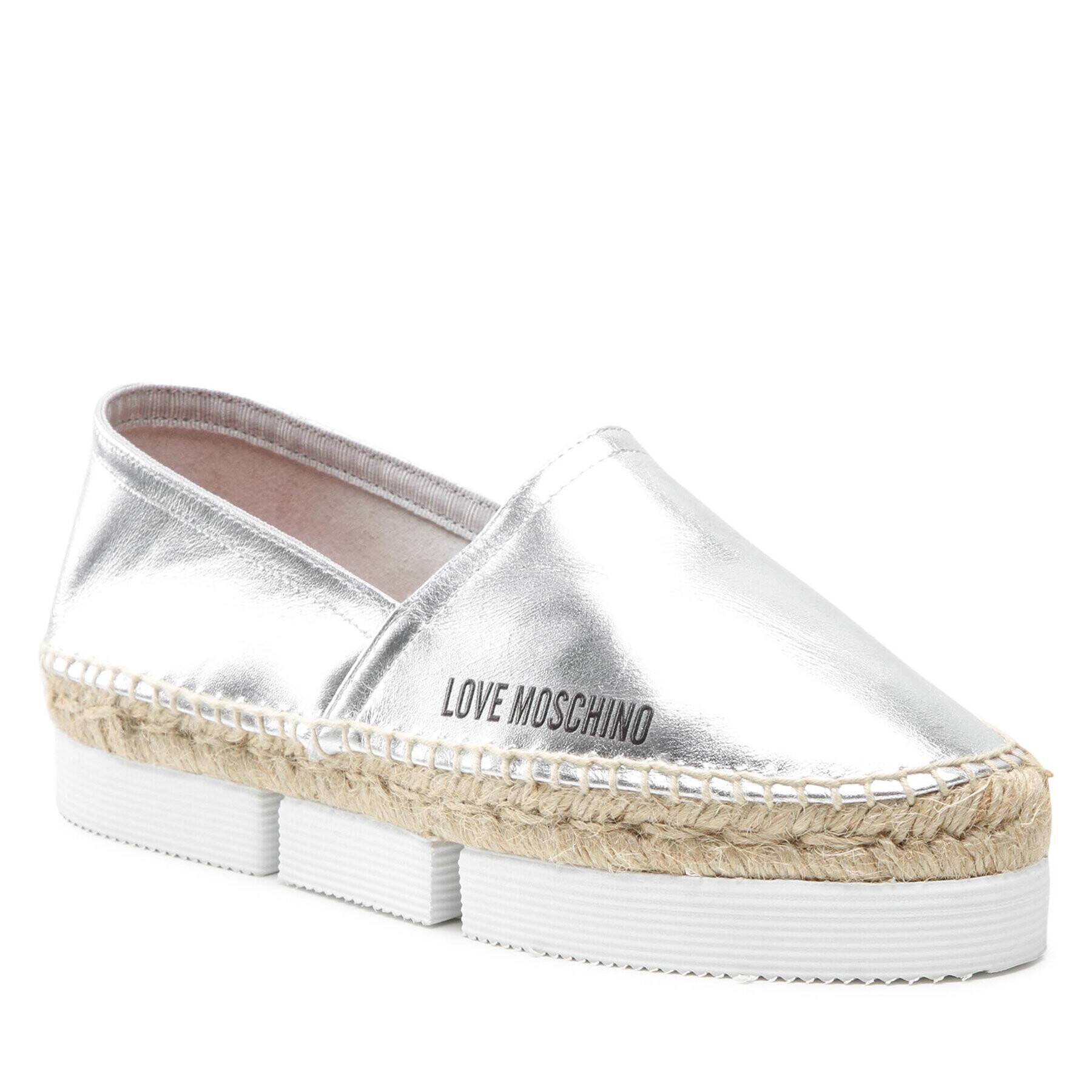 LOVE MOSCHINO Espadrilky JA10213G0EIF0902 Strieborná - Pepit.sk